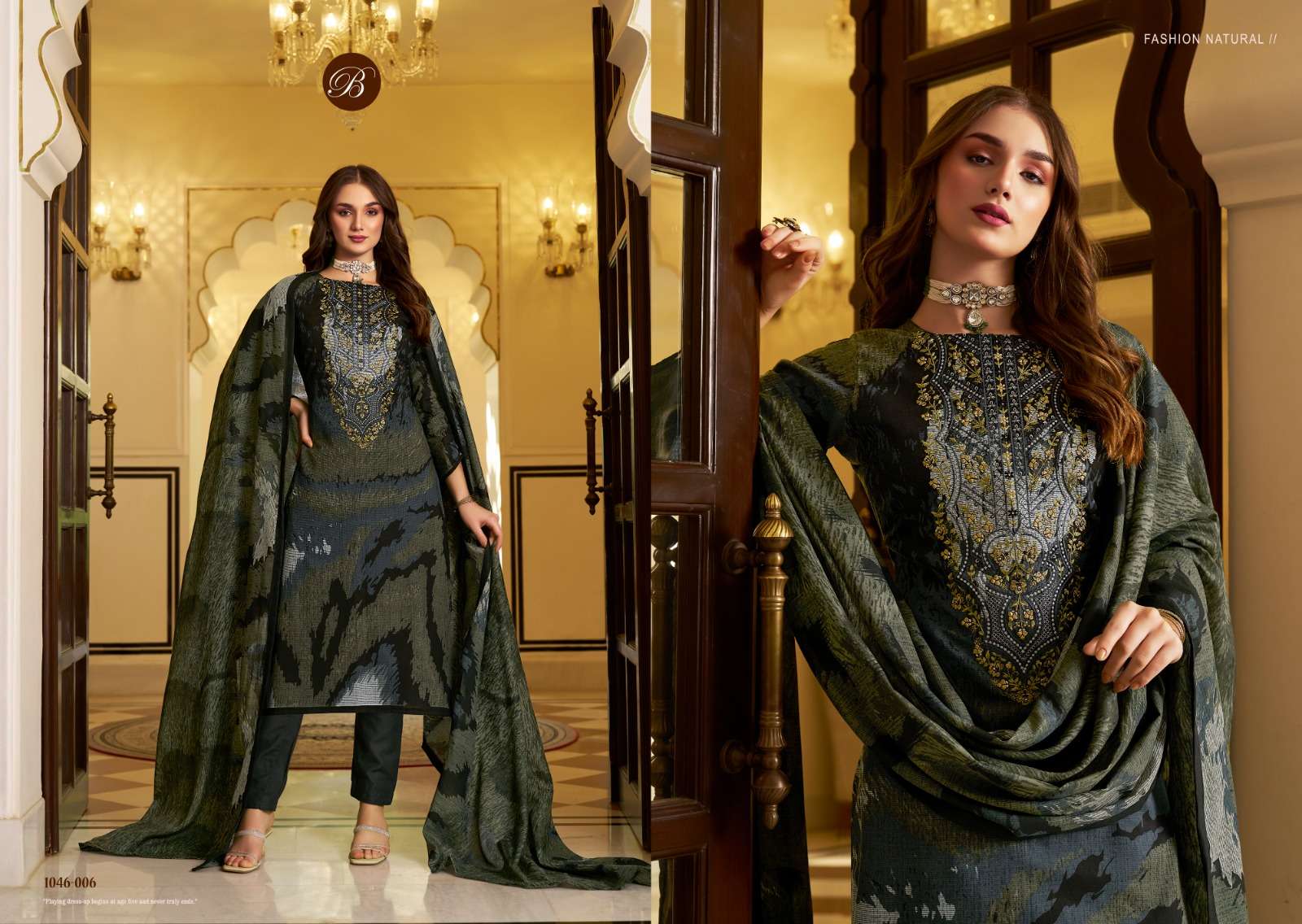 BELLIZA DESIGNER STUDIO NAIRA VOL 94 COTTON DIGITAL PRINT WITH FANCY WORK SUIT