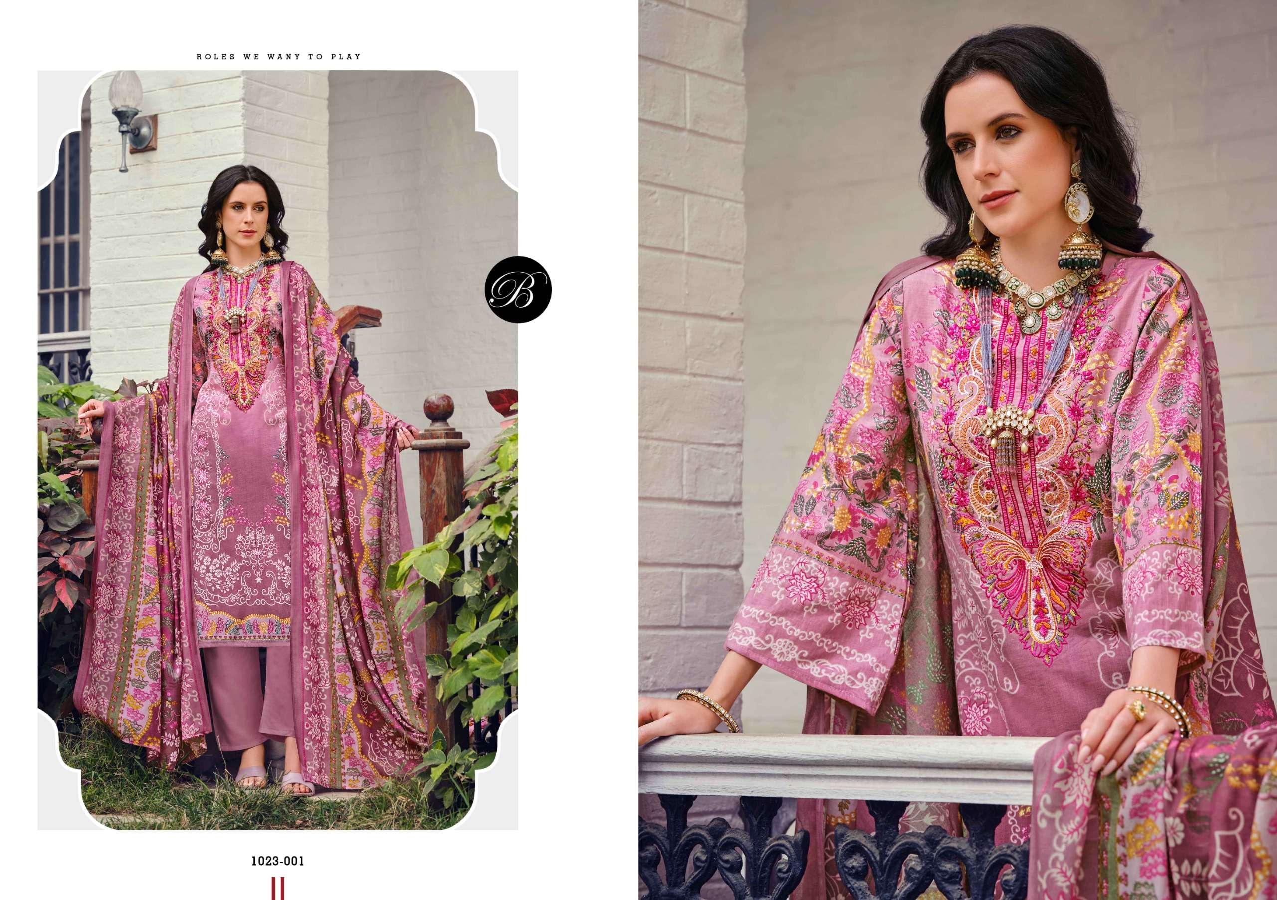 BELLIZA DESIGNER STUDIO RIWAYAT VOL 10 VISCOSE DIGITAL PRINT WITH FANCY WORK SUIT