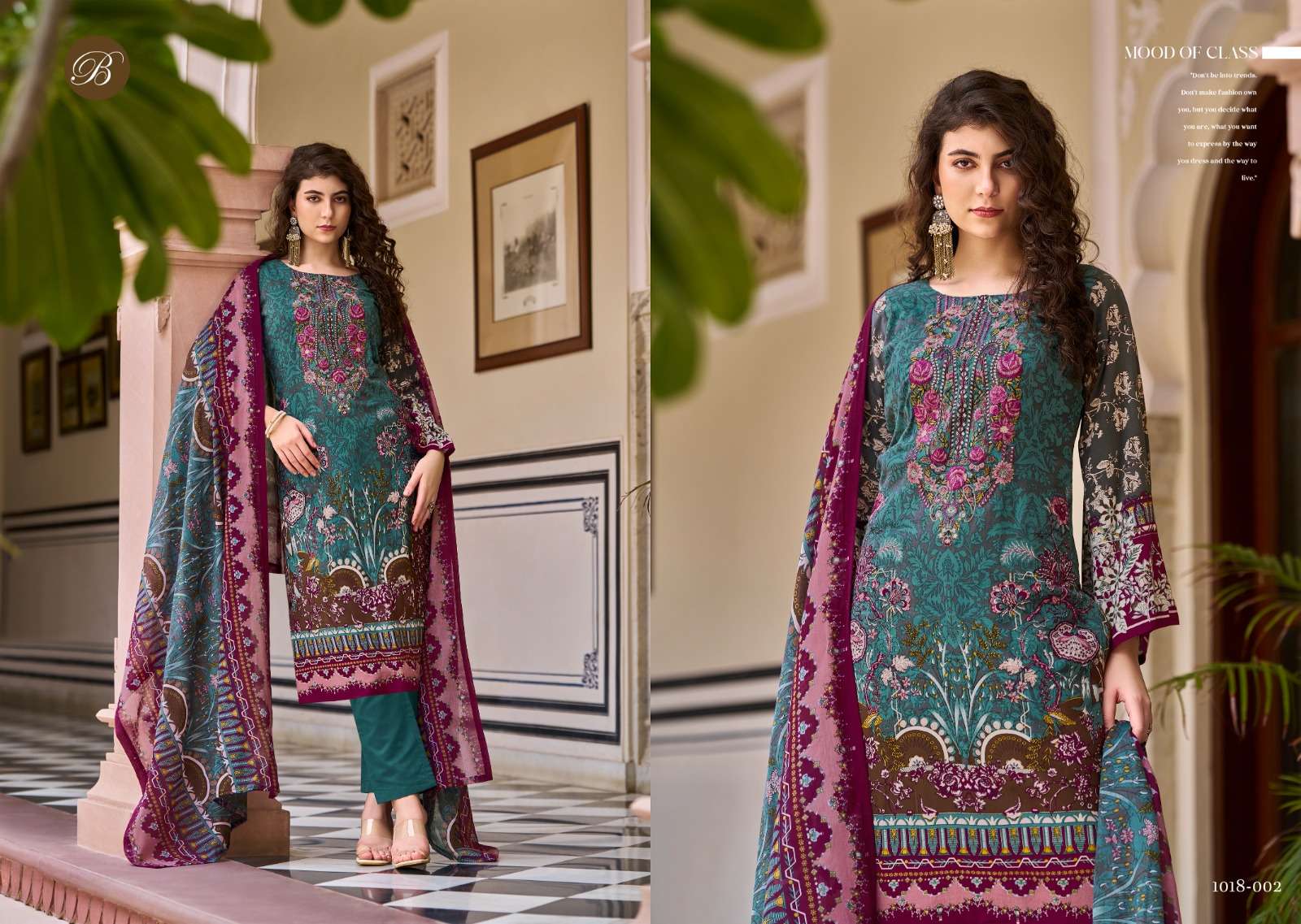 BELLIZA DESIGNER STUDIO RIWAYAT VOL 9 RAYON DIGITAL PRINTS WITH FANCY WORK SUIT 