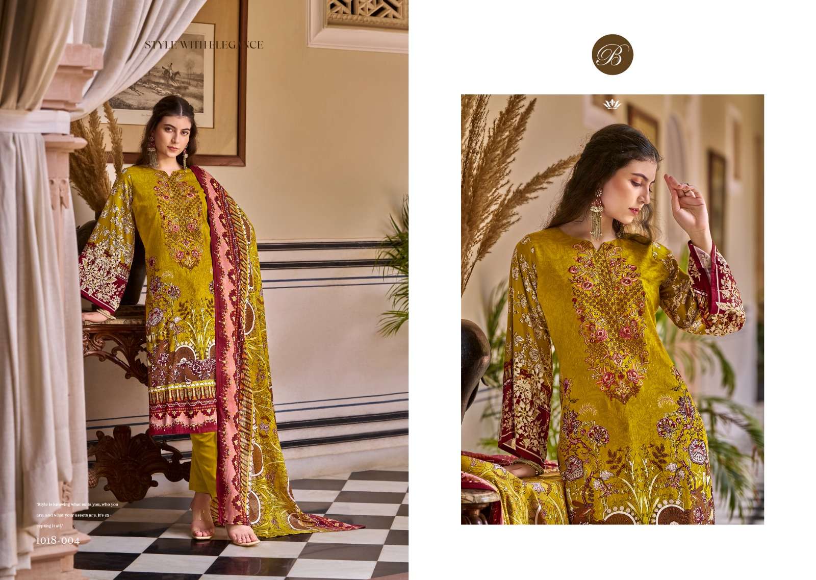 BELLIZA DESIGNER STUDIO RIWAYAT VOL 9 RAYON DIGITAL PRINTS WITH FANCY WORK SUIT 