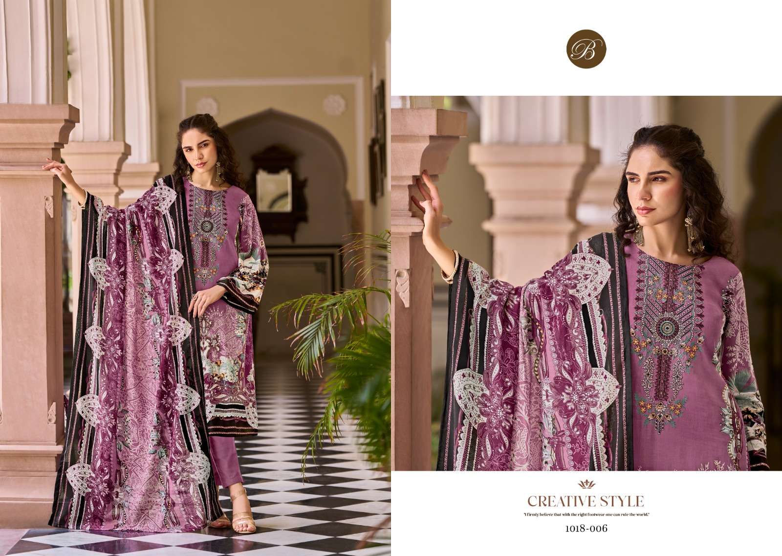BELLIZA DESIGNER STUDIO RIWAYAT VOL 9 RAYON DIGITAL PRINTS WITH FANCY WORK SUIT 