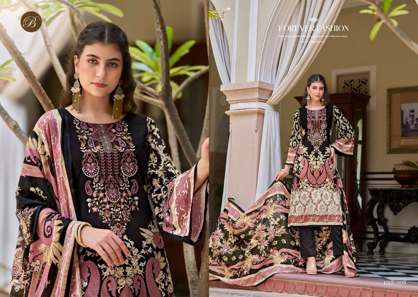 BELLIZA DESIGNER STUDIO RIWAYAT VOL 9 RAYON DIGITAL PRINTS WITH FANCY WORK SUIT 
