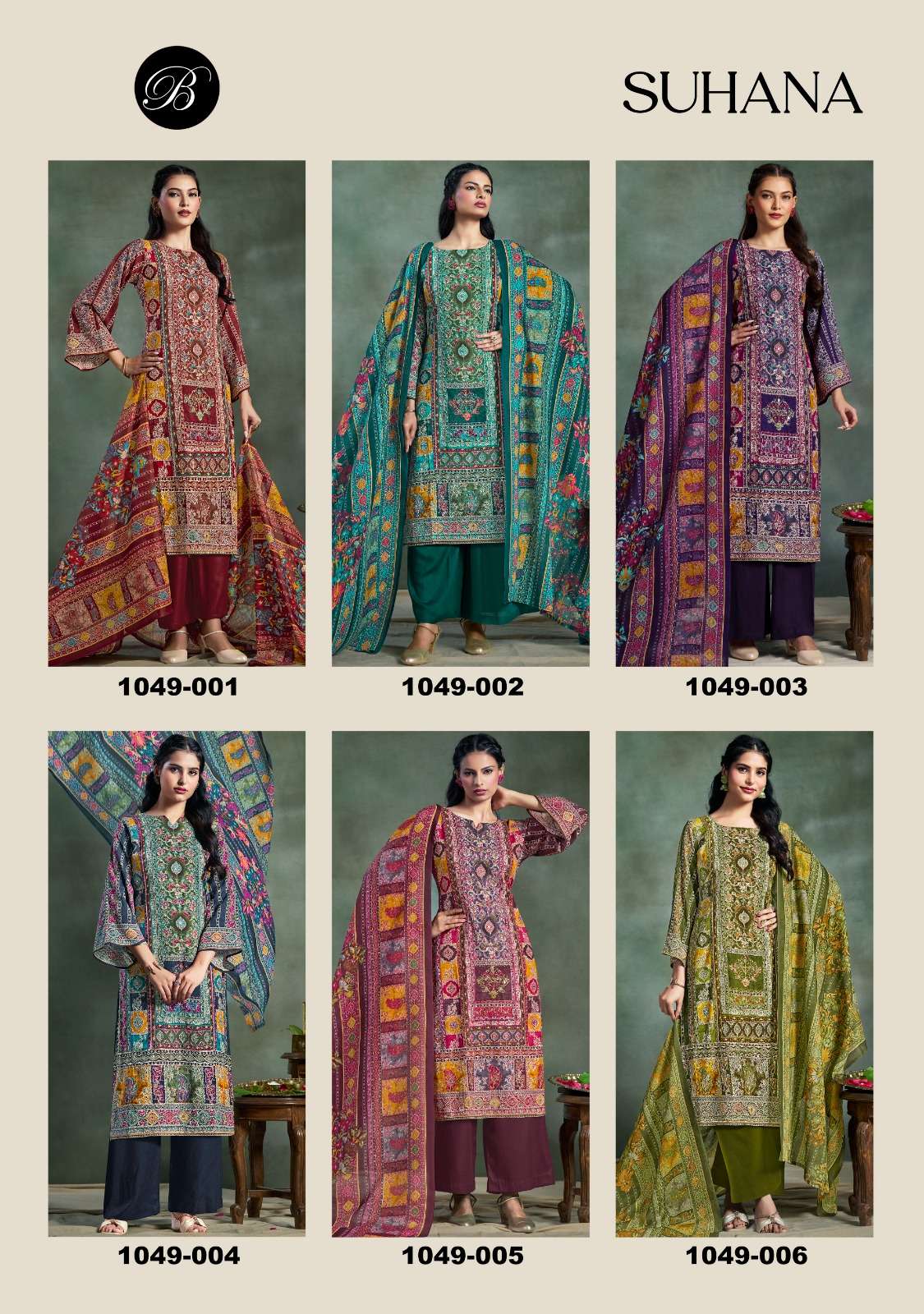 BELLIZA DESIGNER STUDIO SUHANA VISCOSE DIGITAL PRINT WITH FANCY WORK SUIT