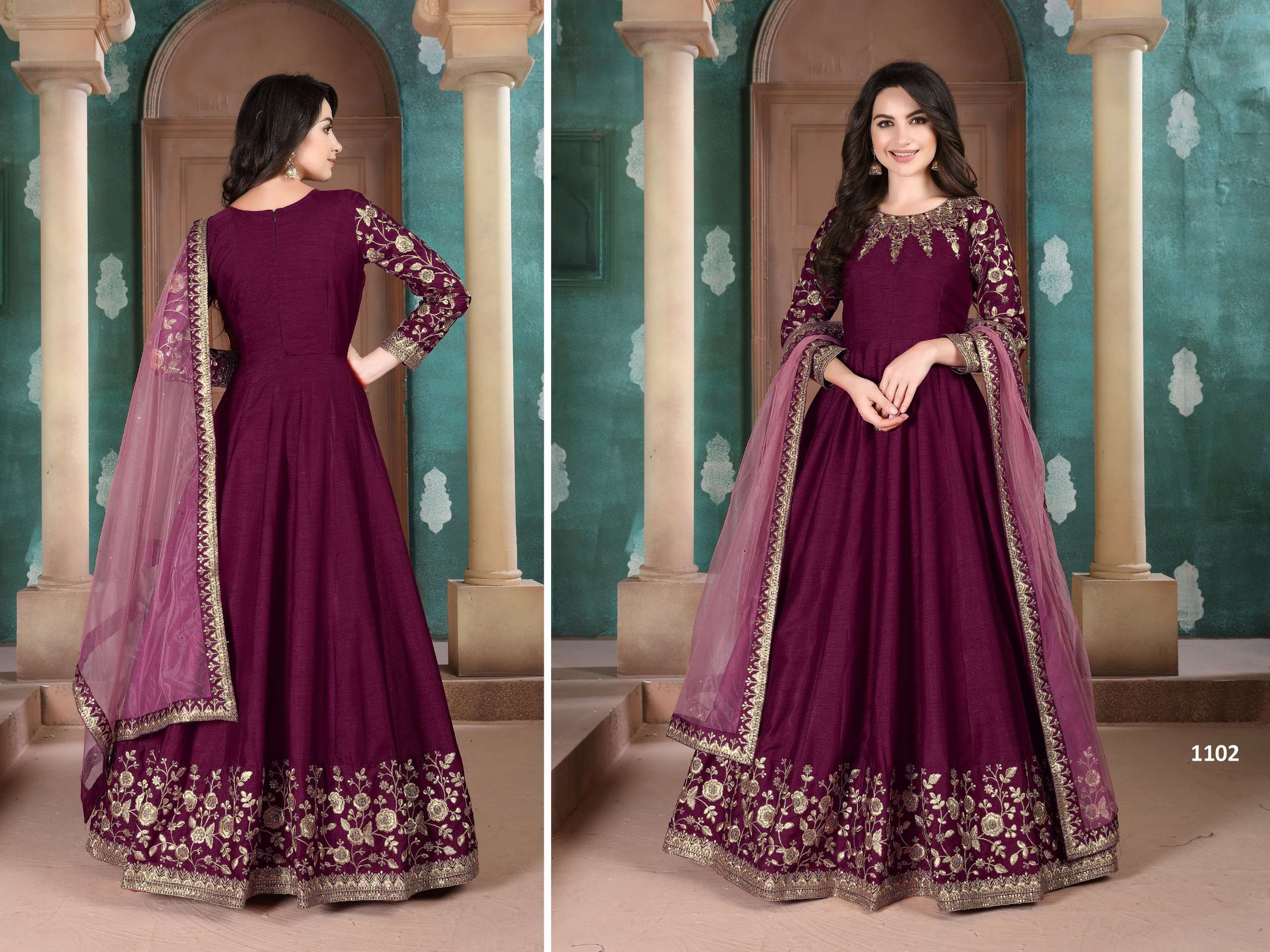 DANI CREATION AANAYA VOL 111 SILK DESIGNER PARTY WEAR GOWN DRESS