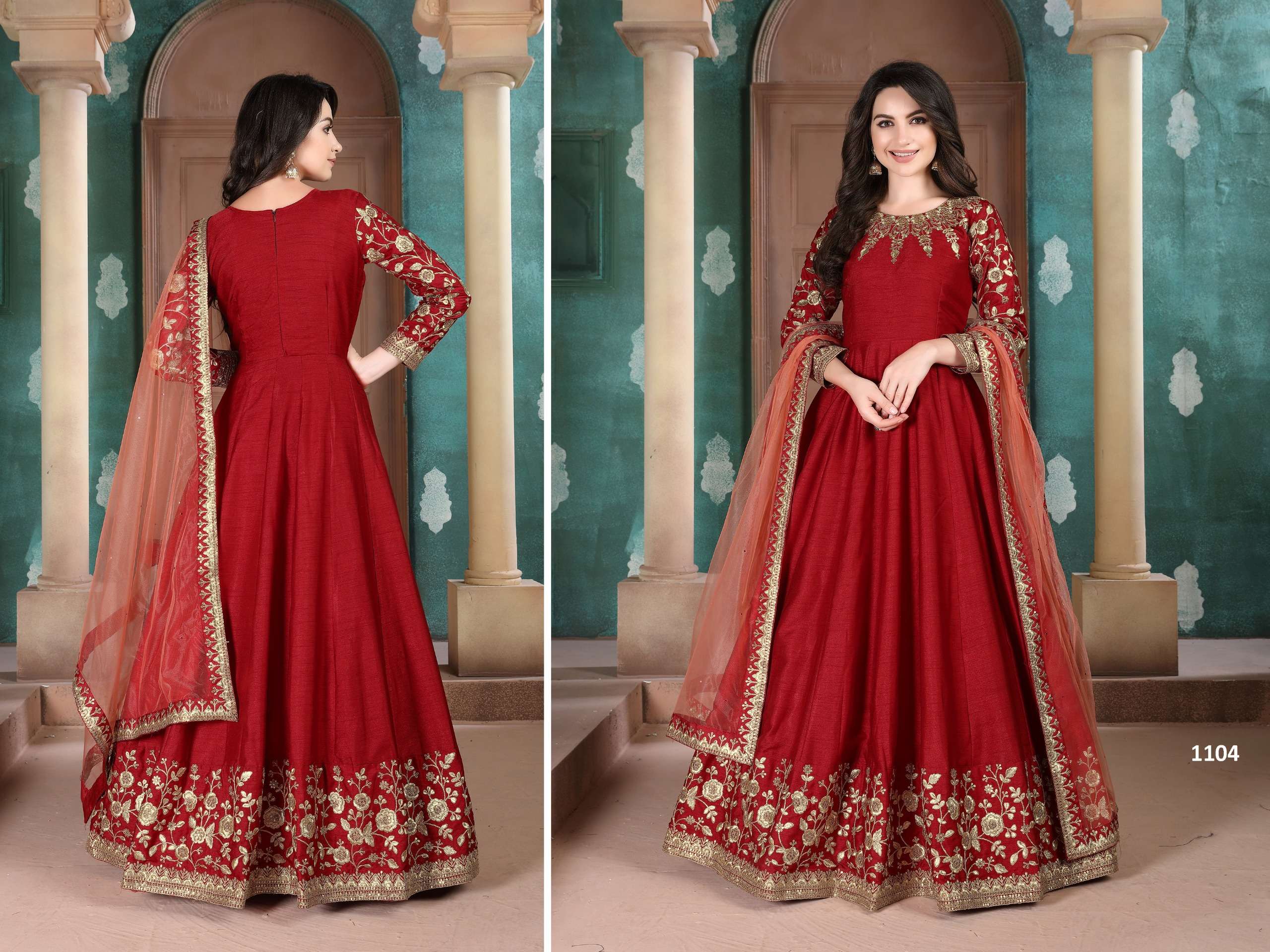 DANI CREATION AANAYA VOL 111 SILK DESIGNER PARTY WEAR GOWN DRESS