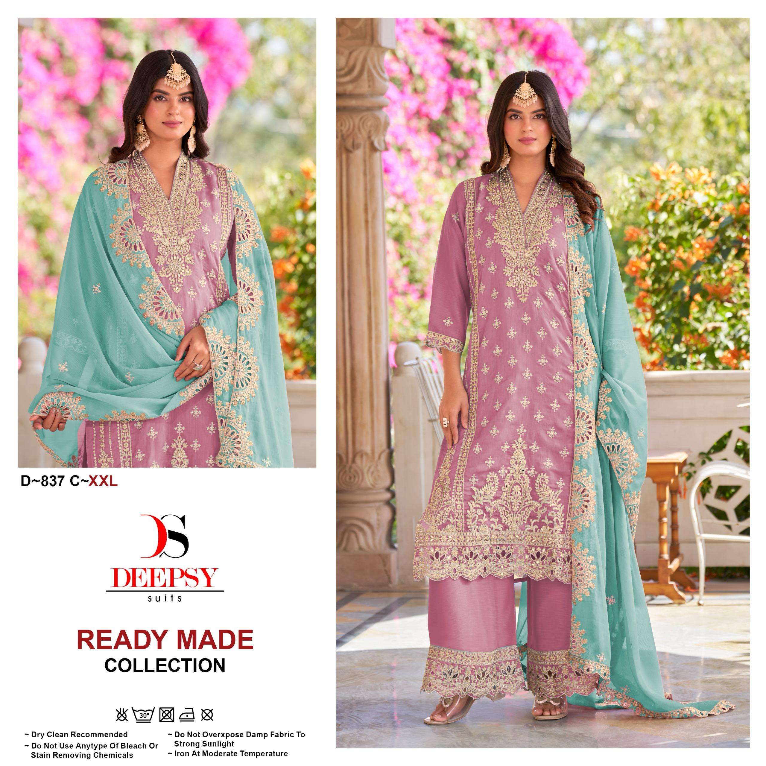 DEEPSY SUITS D 837 HEAVY BEAUTIFUL EMBROIDERD READY MADE SUIT