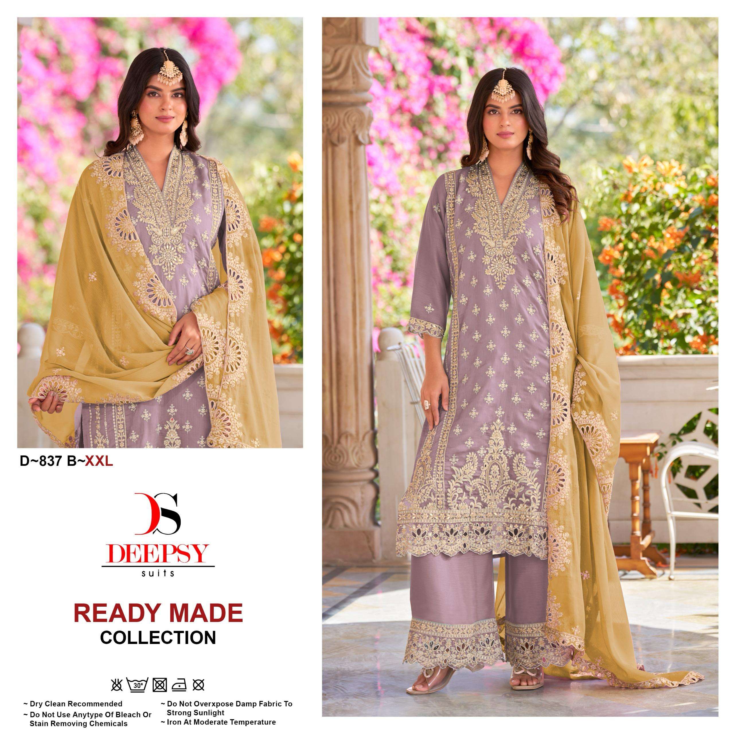 DEEPSY SUITS D 837 HEAVY BEAUTIFUL EMBROIDERD READY MADE SUIT