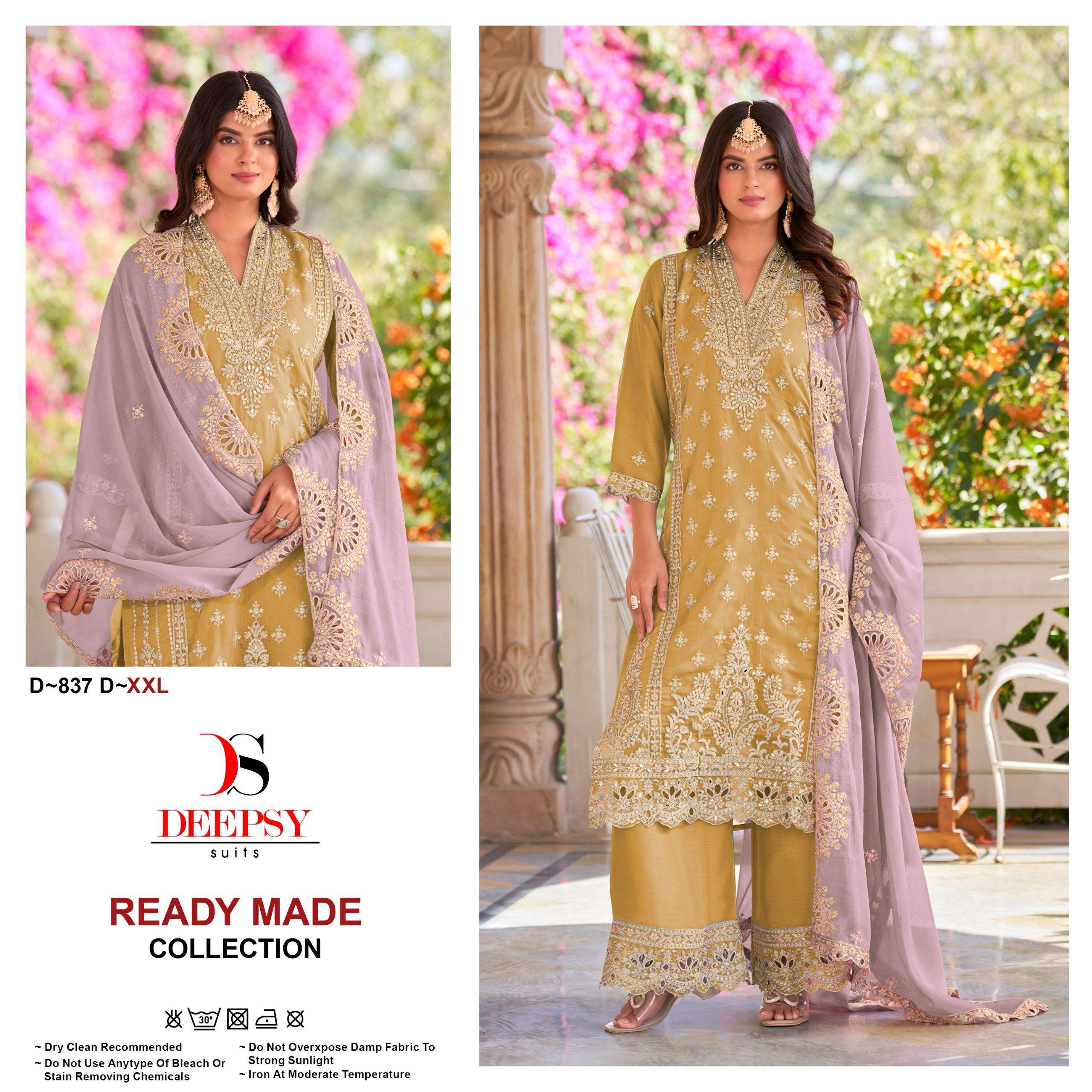 DEEPSY SUITS D 837 HEAVY BEAUTIFUL EMBROIDERD READY MADE SUIT
