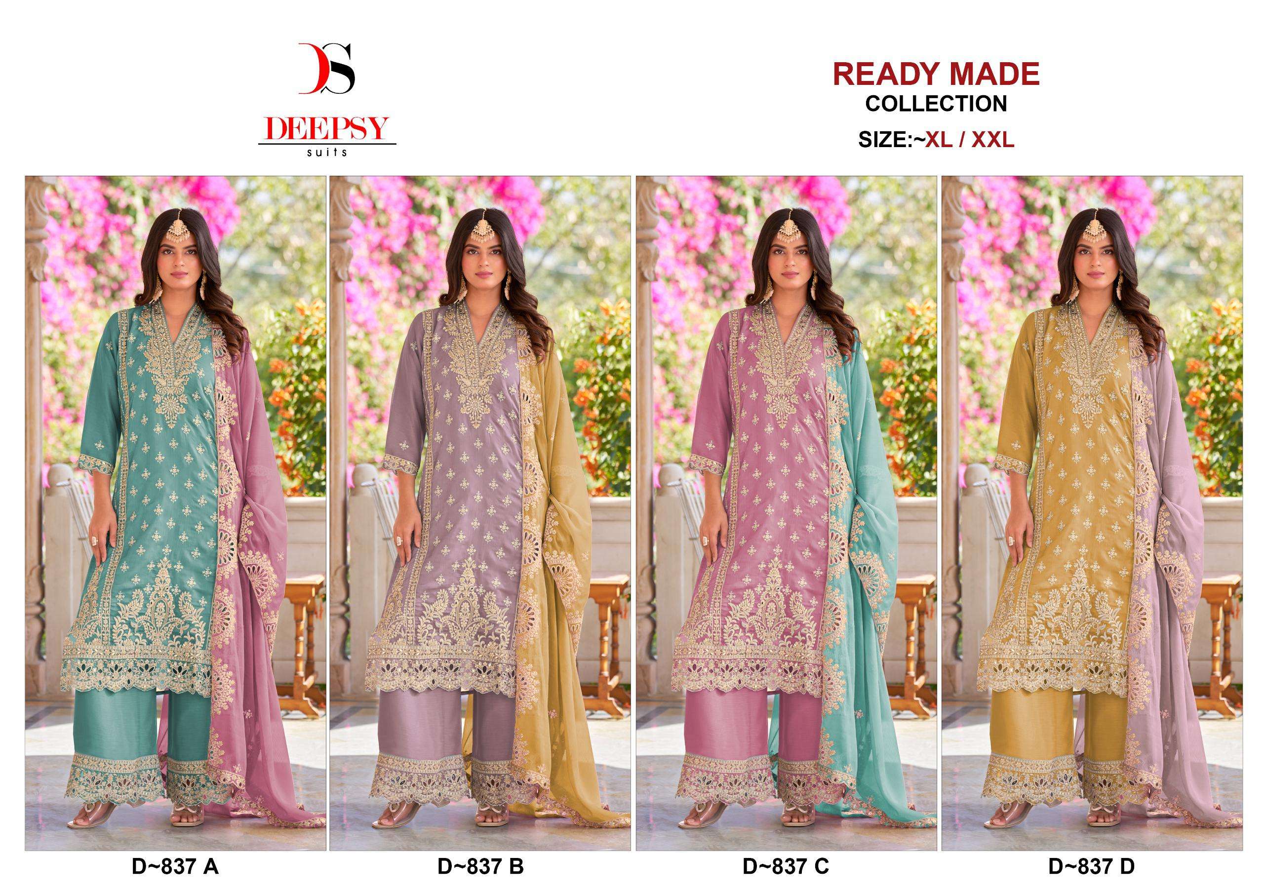 DEEPSY SUITS D 837 HEAVY BEAUTIFUL EMBROIDERD READY MADE SUIT