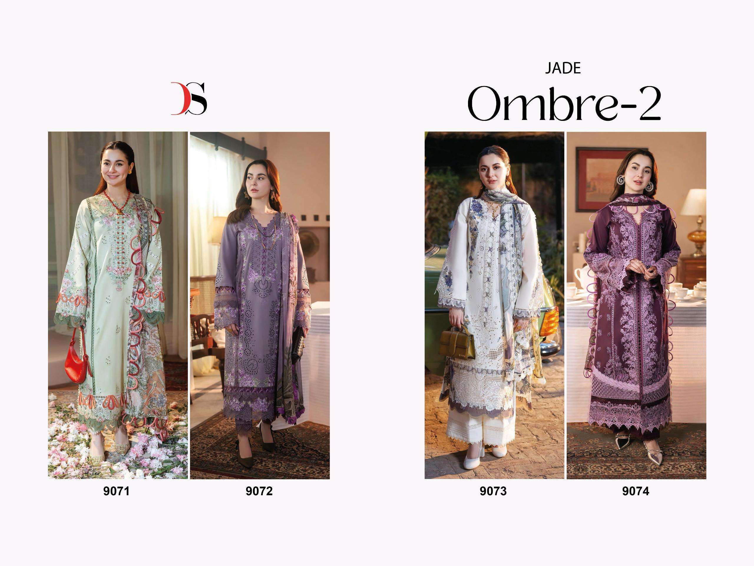 DEEPSY SUITS JADE OMBRE VOL 2 COTTON HEAVY EMBROIDERED PAKISTANI SUIT