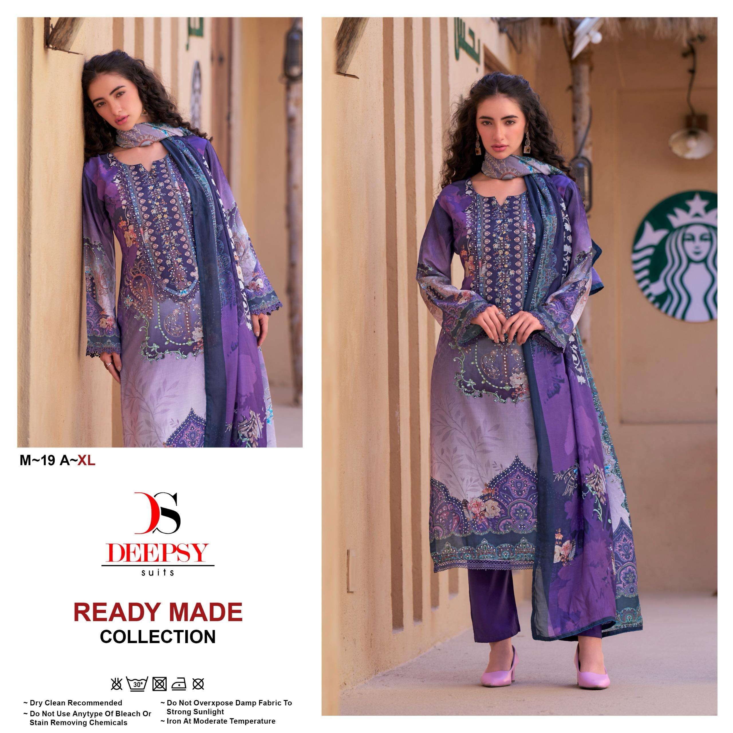 DEEPSY SUITS M 19 VISCOSE DIGITAL WITH DESIGNER WORK SUIT