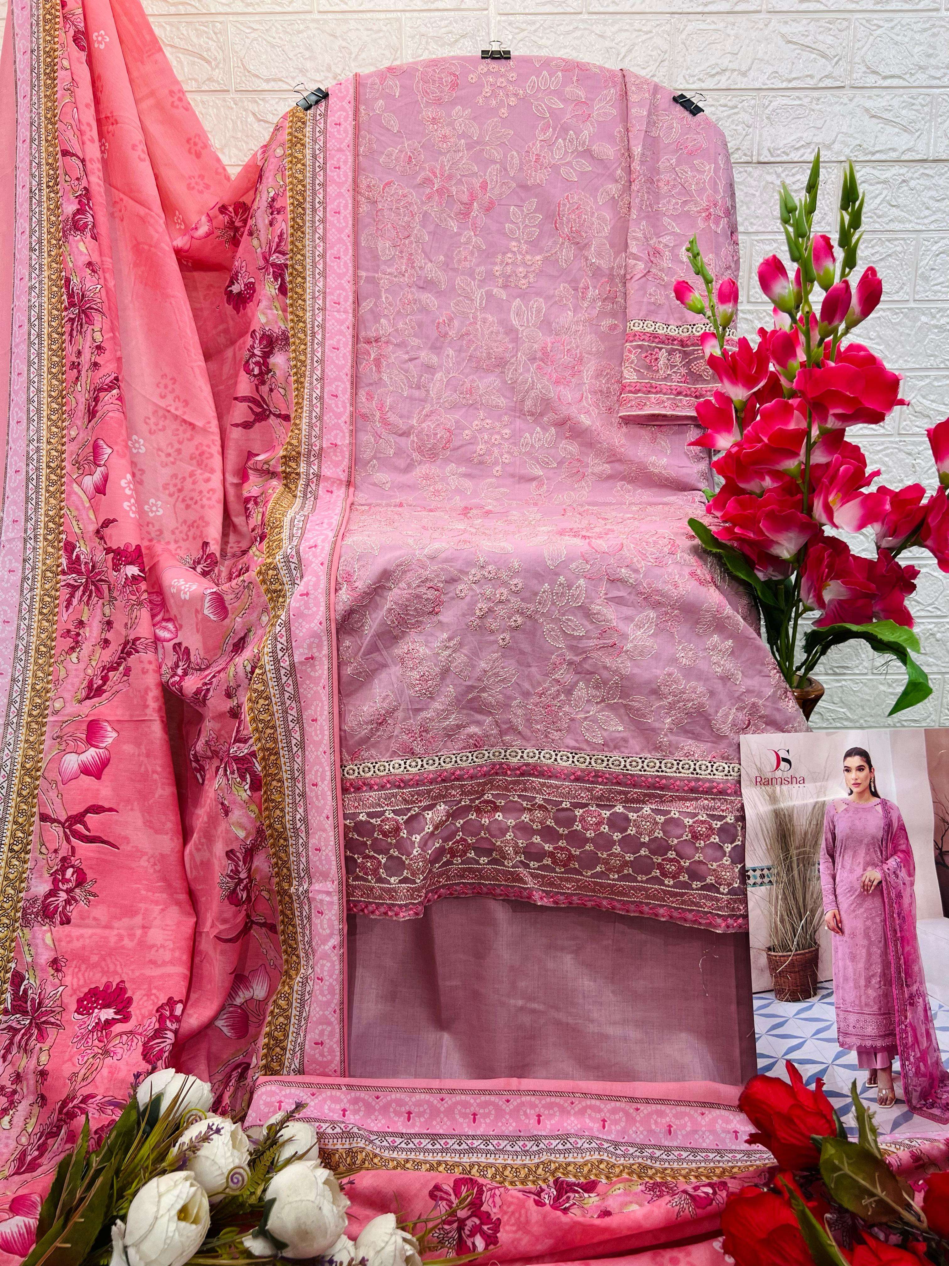 DEEPSY SUITS RAMSHA LUXURY LAWN COTTON EMBROIDERY WORK SUIT