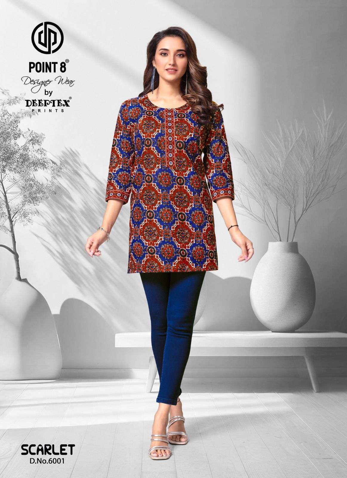DEEPTEX PRINT SCARLET VOL 6 COTTON DAILY WEAR TOP