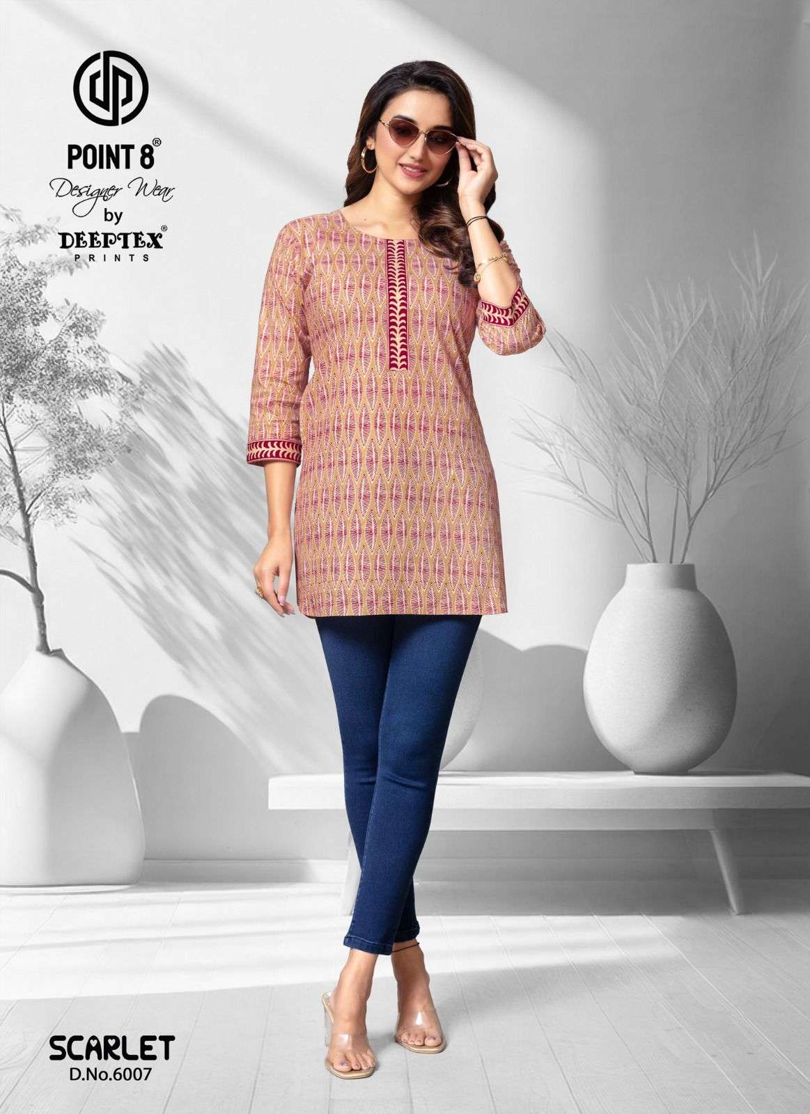 DEEPTEX PRINT SCARLET VOL 6 COTTON DAILY WEAR TOP