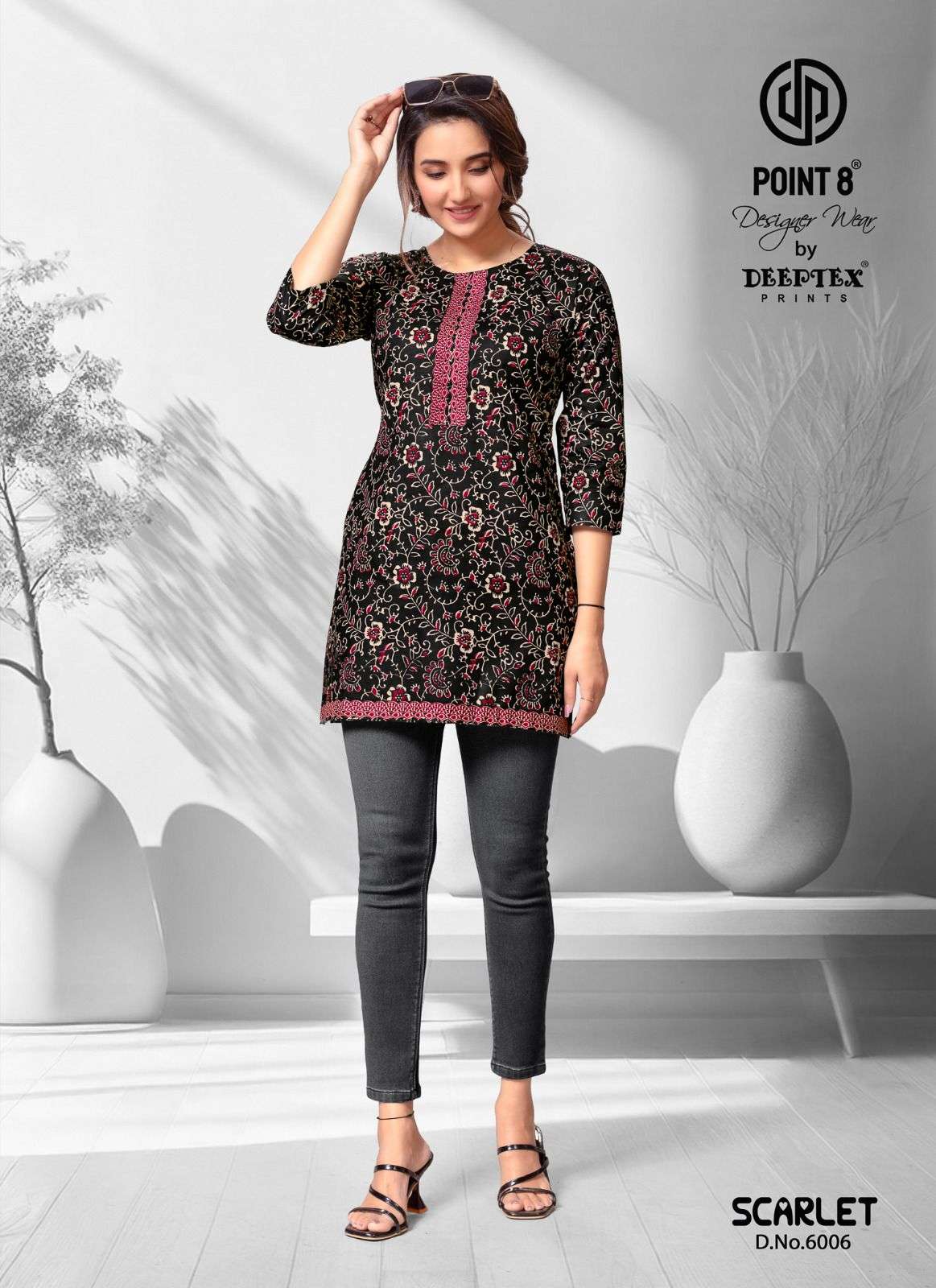 DEEPTEX PRINT SCARLET VOL 6 COTTON DAILY WEAR TOP