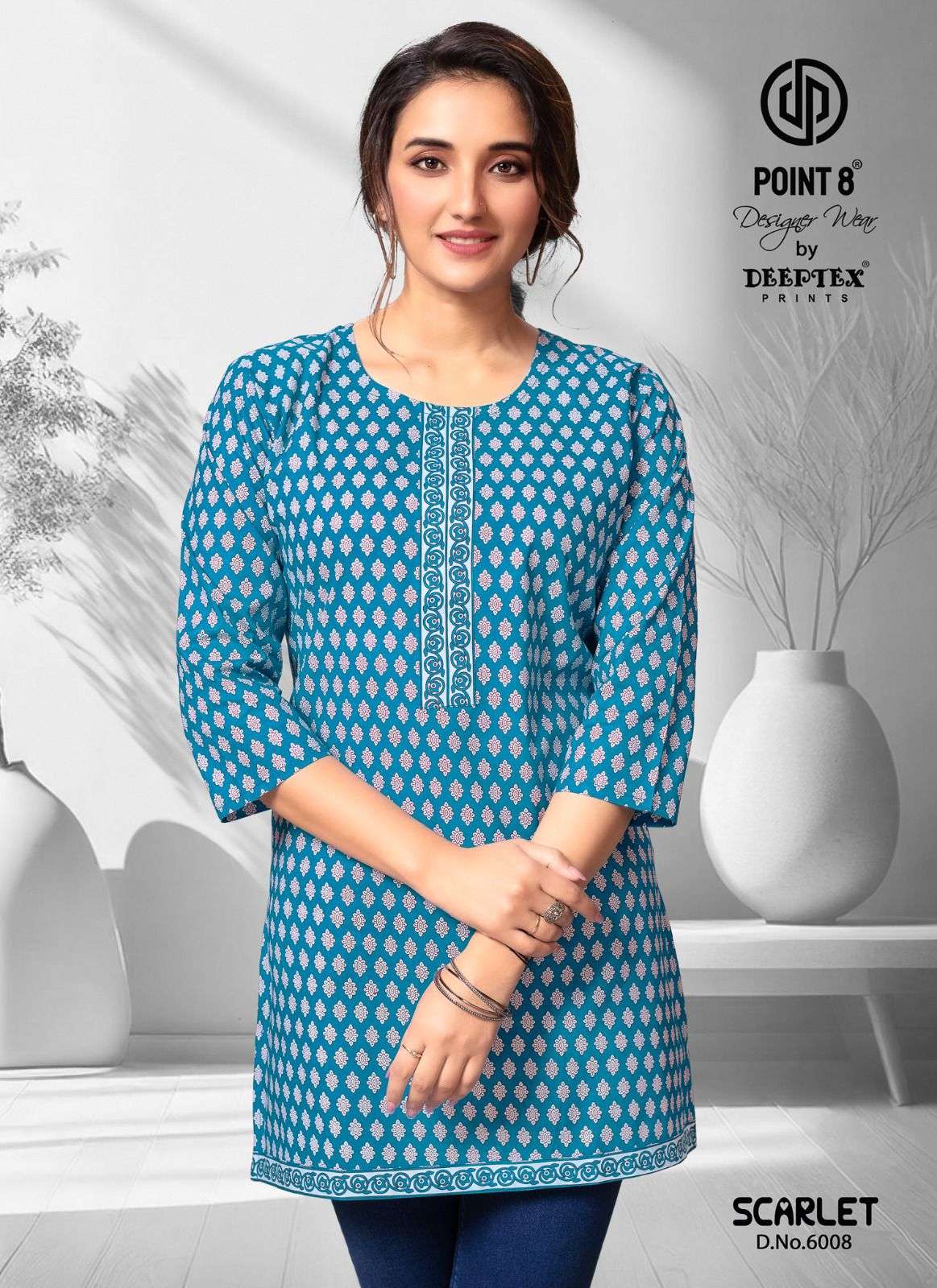 DEEPTEX PRINT SCARLET VOL 6 COTTON DAILY WEAR TOP