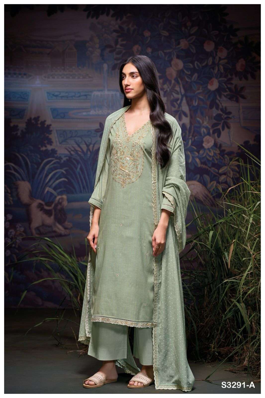 GANGA CALEAH 3291 COTTON DESIGNER WORK SUIT