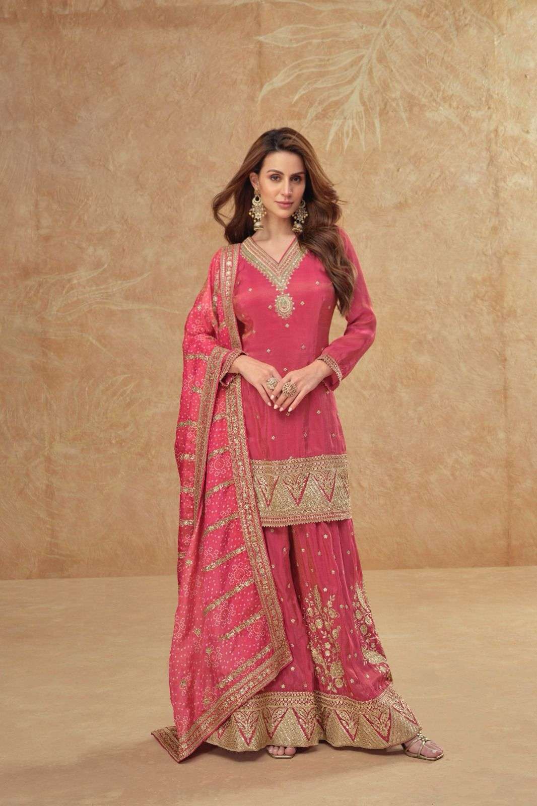 GULKAYRA DESIGNER TISHA SILK HEAVY EMBROIDERED WEDDING WEAR SUIT