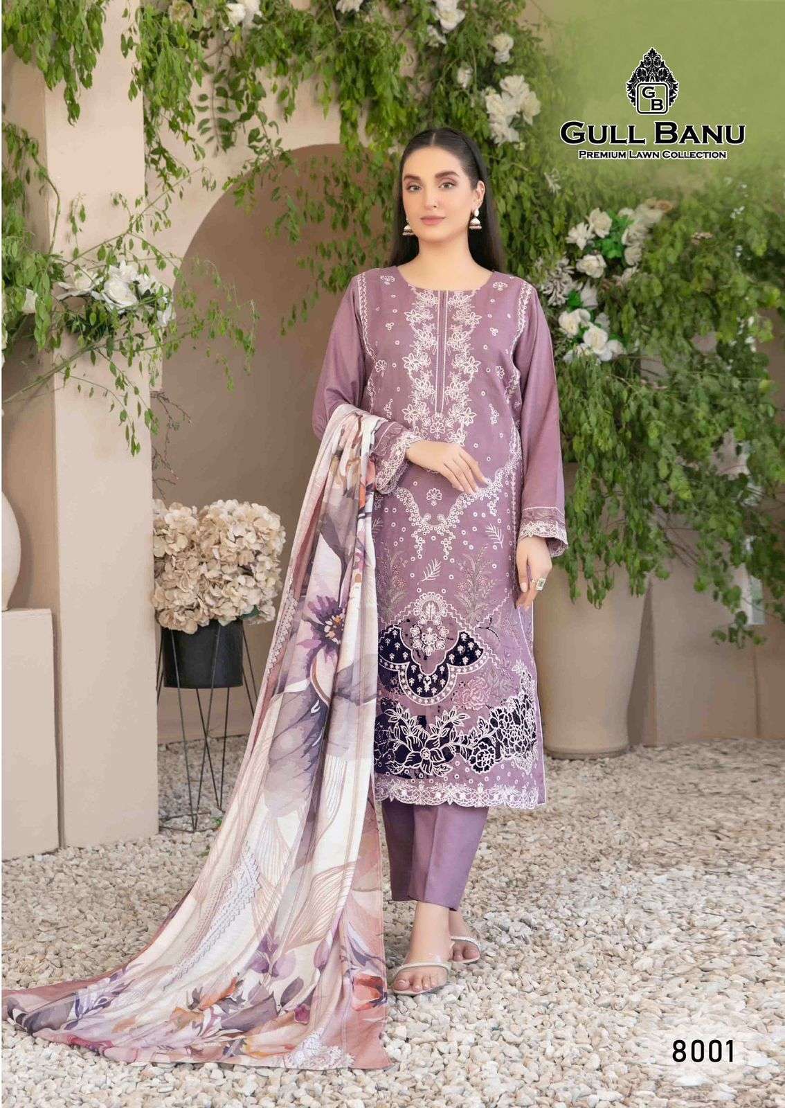 GULL AAHMED GULL BANU VOL 8 LAWN COTTON DIGITAL PRINTS SUIT