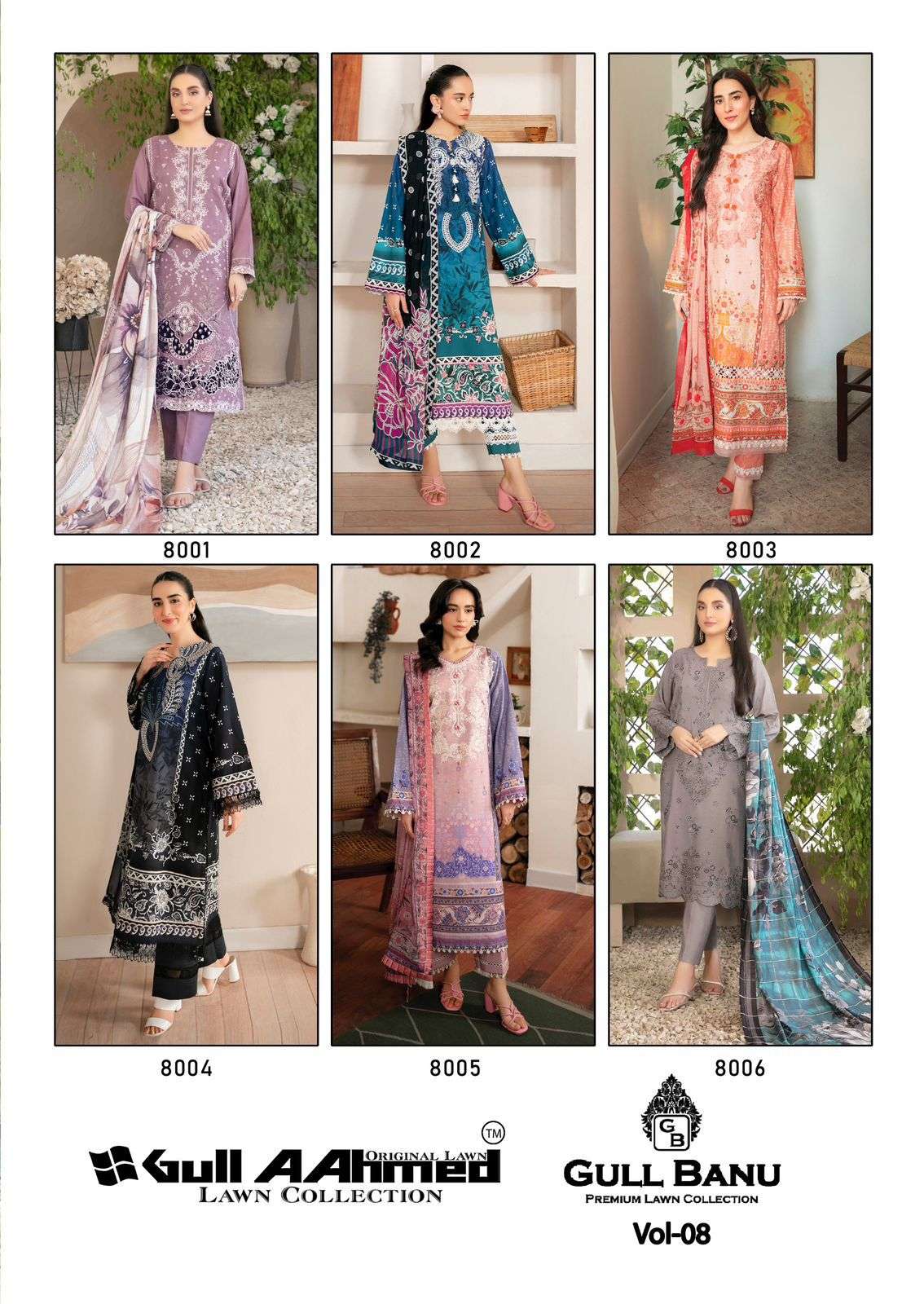 GULL AAHMED GULL BANU VOL 8 LAWN COTTON DIGITAL PRINTS SUIT