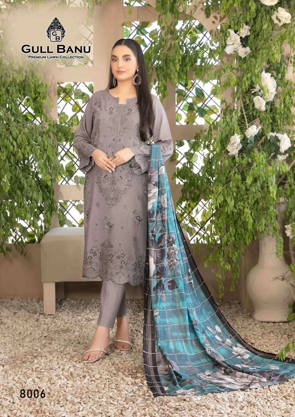 GULL AAHMED GULL BANU VOL 8 LAWN COTTON DIGITAL PRINTS SUIT