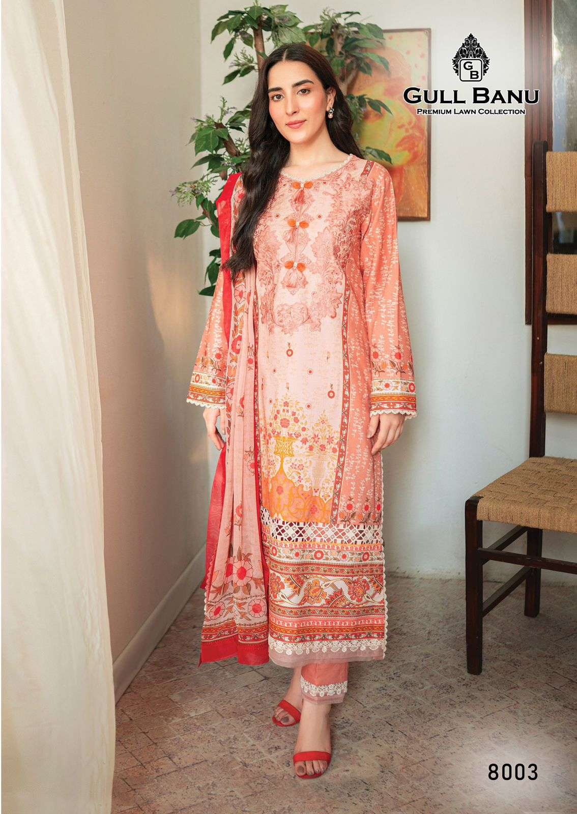 GULL AAHMED GULL BANU VOL 8 LAWN COTTON DIGITAL PRINTS SUIT