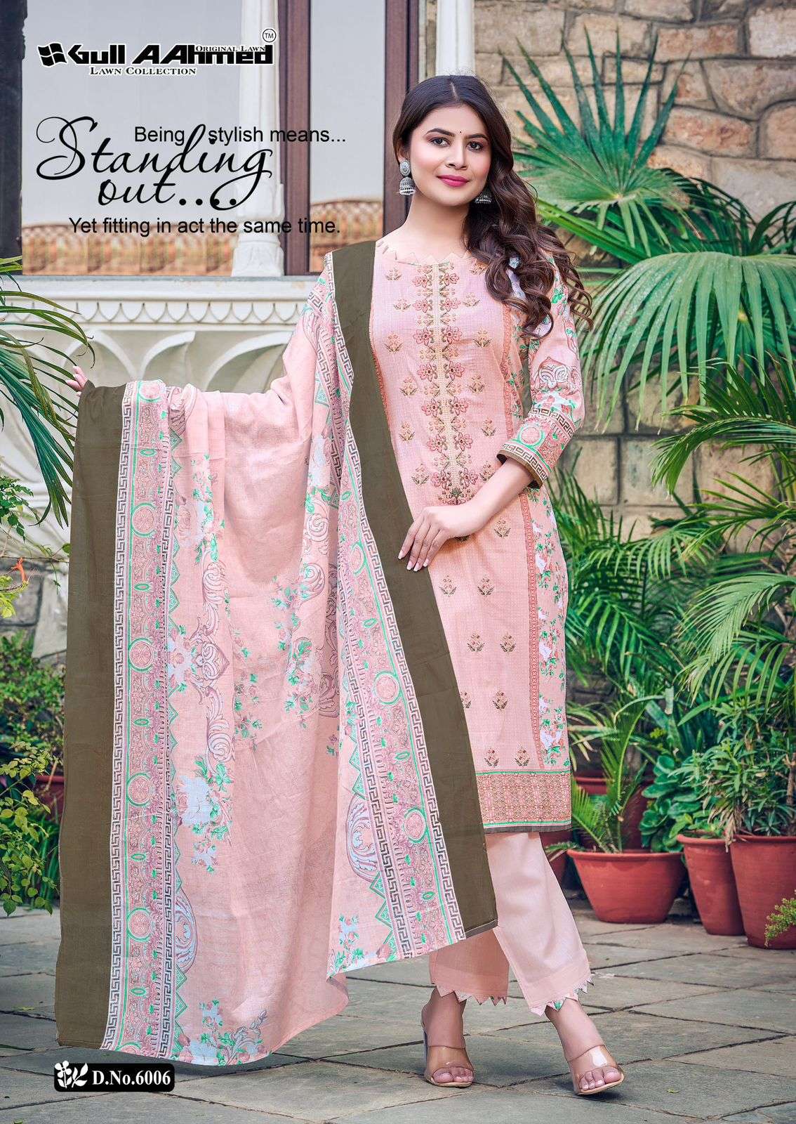 GULL AHMED BIN SAEED EMBROIDERED COLLECTION VOL 6 CAMBRIC COTTON DIGITAL PRINTS SALWAR SUIT