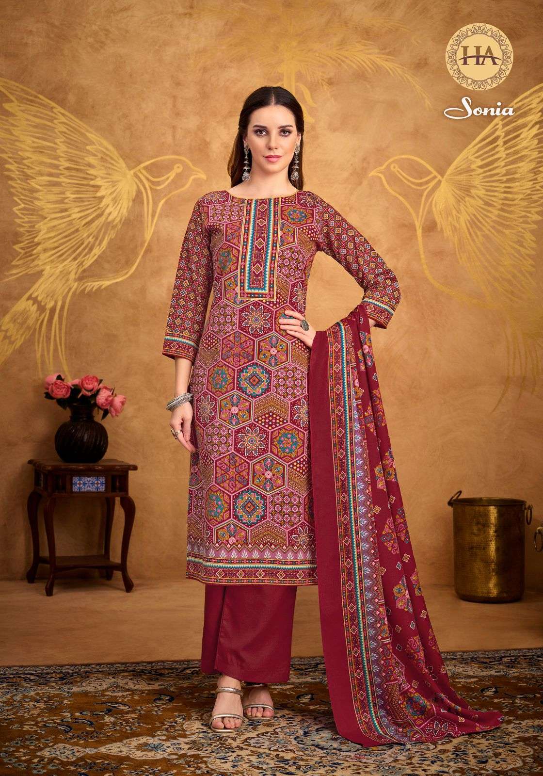 HARSHIT FASHION HUB SUMMER SONIA COTTON FANCY PRINTS SALWAR SUIT