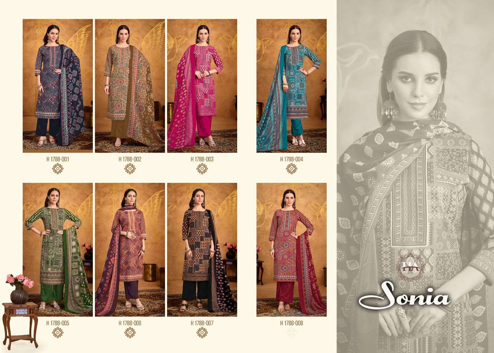 HARSHIT FASHION HUB SUMMER SONIA COTTON FANCY PRINTS SALWAR SUIT