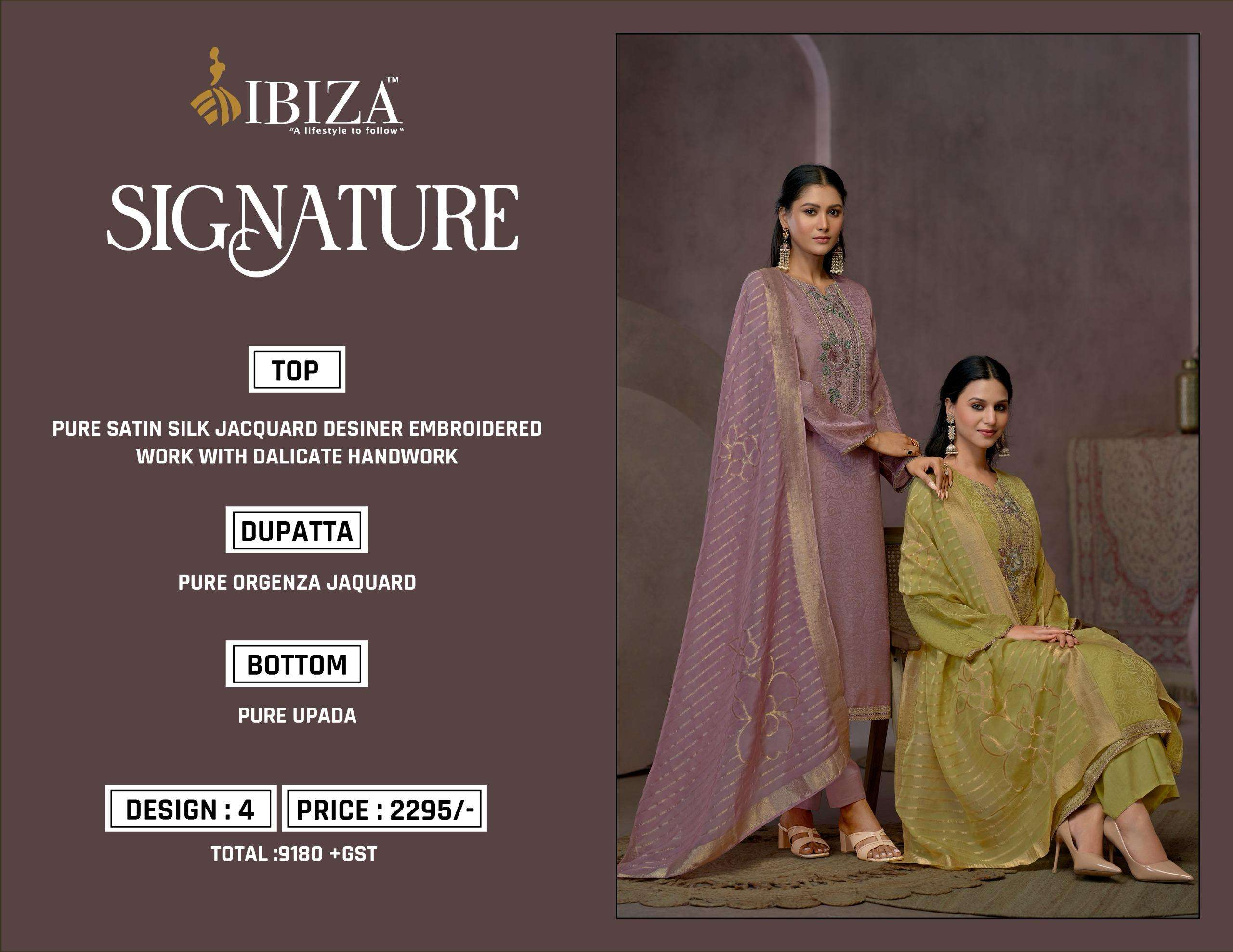 IBIZA SIGNATURE SILK JACQUARD DESIGNER TRADITIONAL WEAR LADIES SUIT