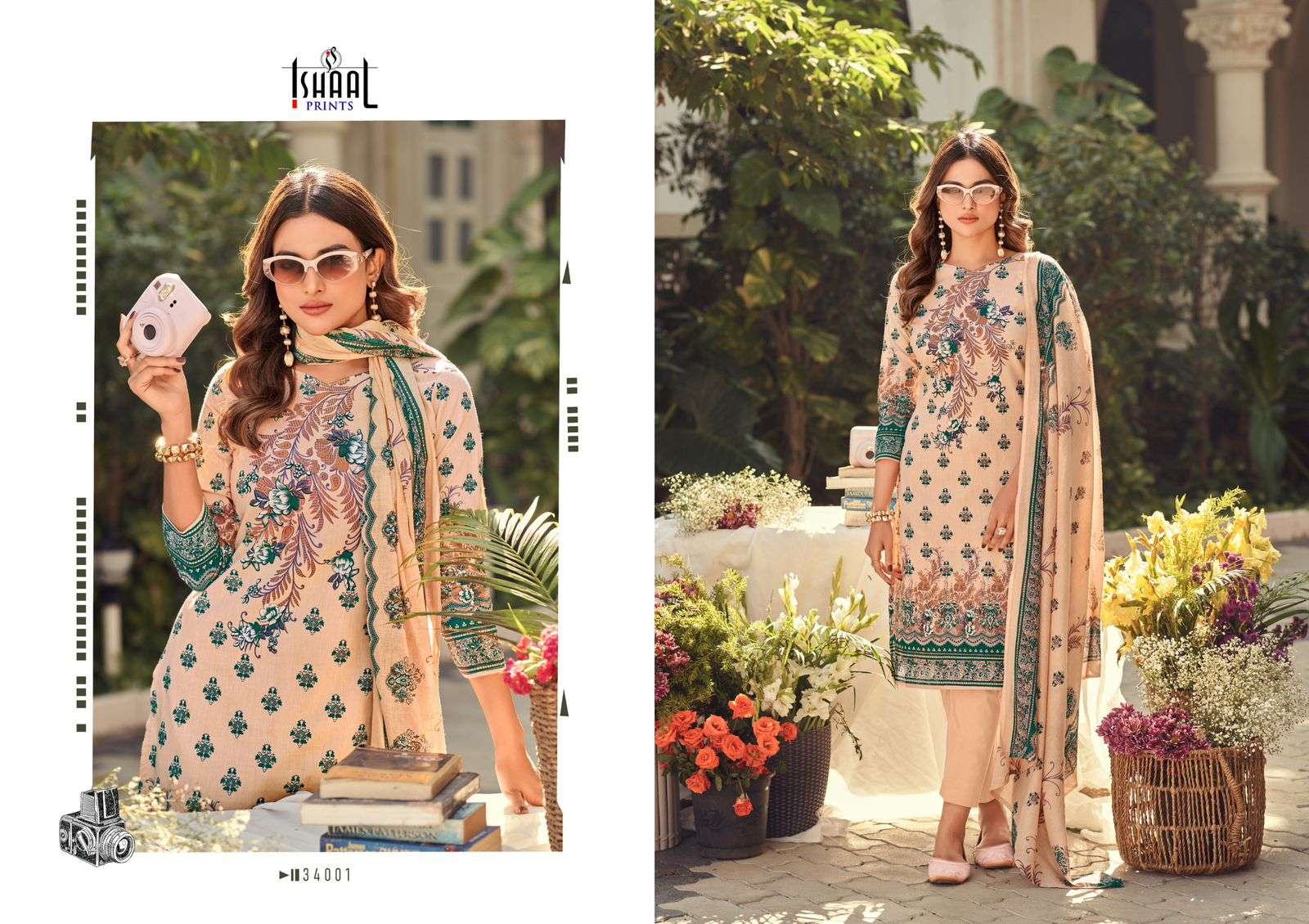 ISHAAL PRINTS GULMOHAR VOL 34 LAWN COTTON DIGITAL PRINTS SALWAR SUIT
