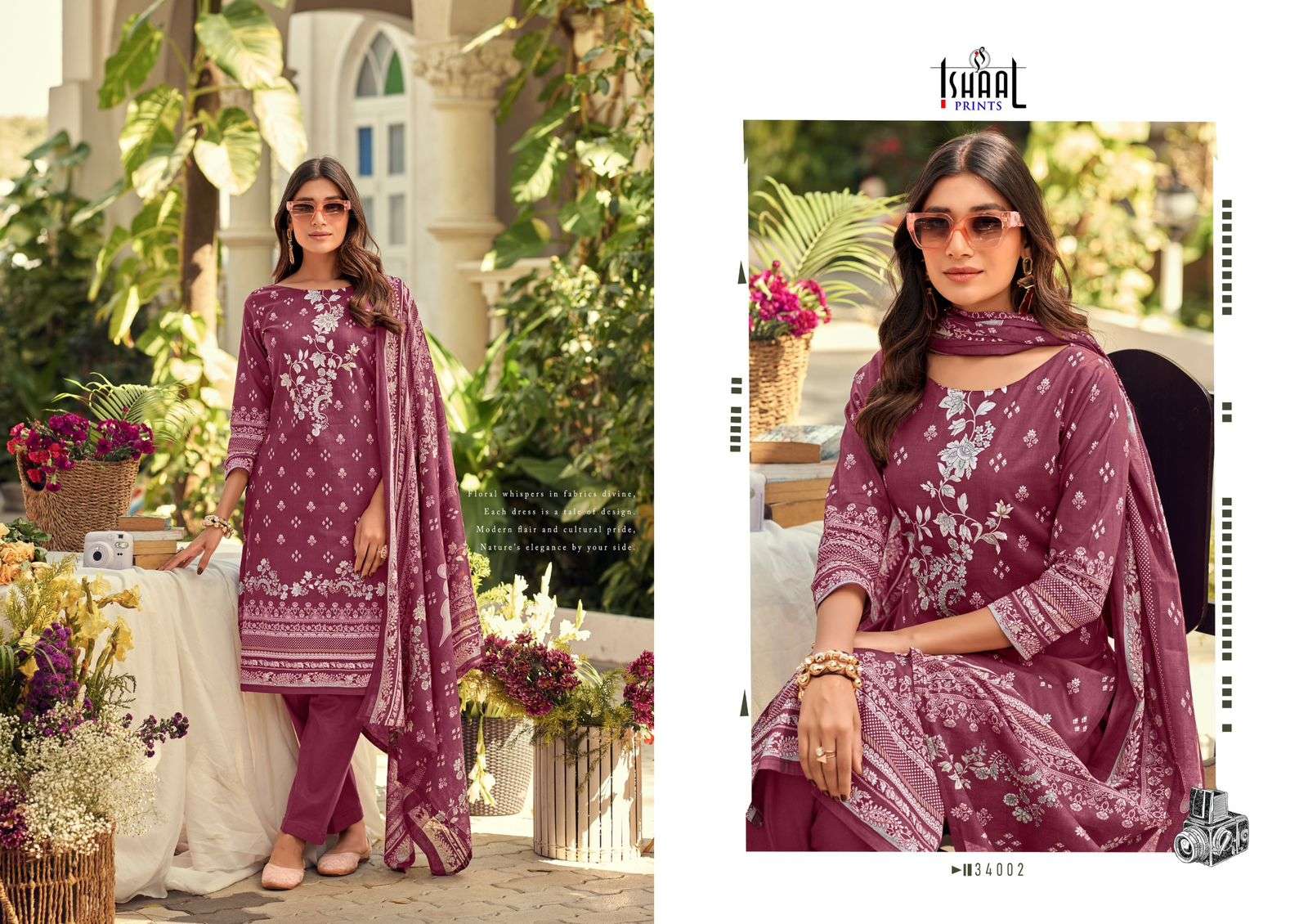 ISHAAL PRINTS GULMOHAR VOL 34 LAWN COTTON DIGITAL PRINTS SALWAR SUIT