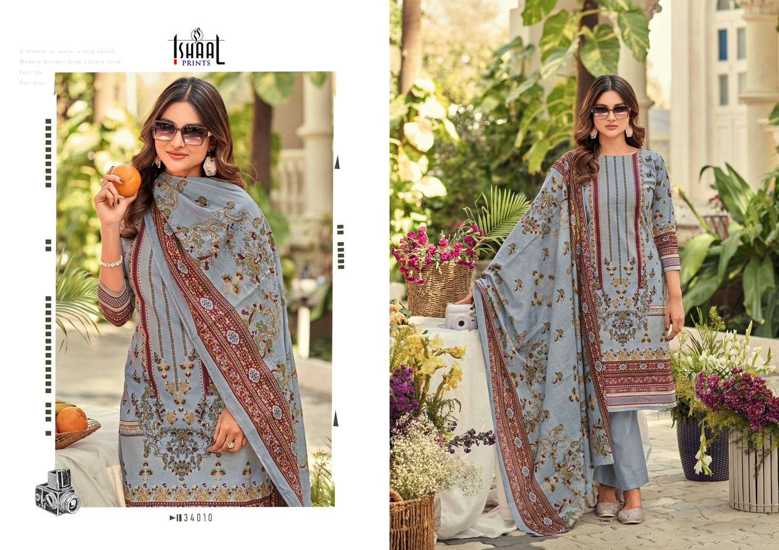 ISHAAL PRINTS GULMOHAR VOL 34 LAWN COTTON DIGITAL PRINTS SALWAR SUIT