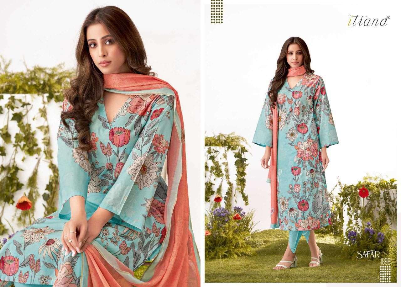 ITRANA SAFAR LAWN COTTON DIGITAL PRINT WITH HAND WORK SUIT