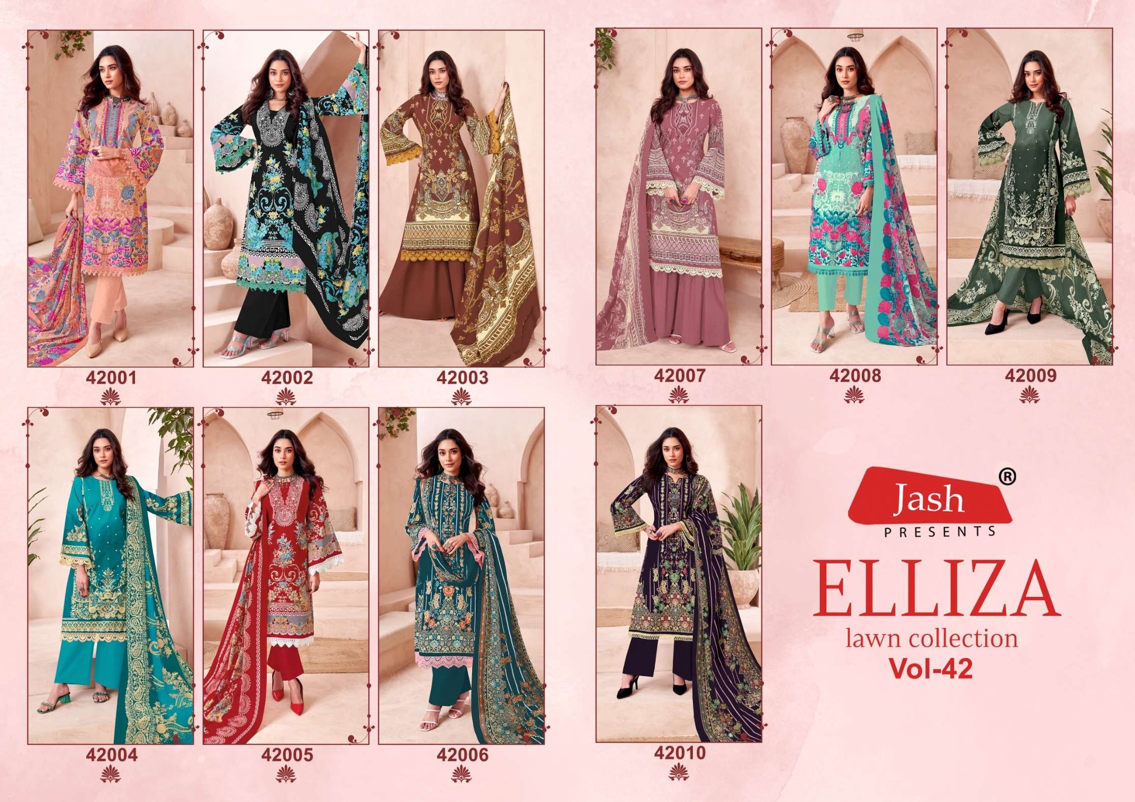 JASH ELLIZA VOL 42 COTTON DIGITAL STYLE PRINT SUIT
