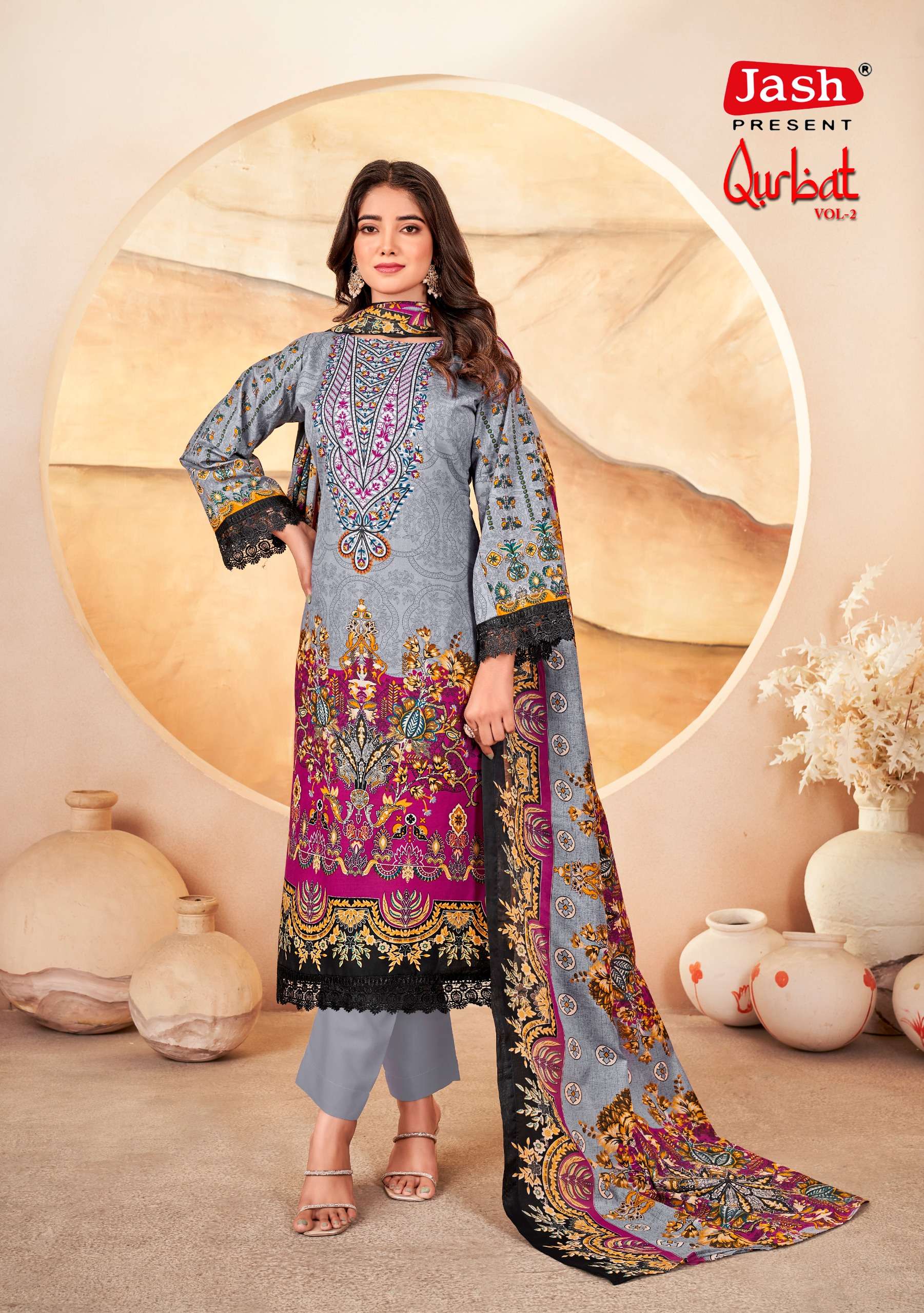 JASH QURBAT VOL 2 COTTON DIGITAL PRINTS SALWAR SUIT