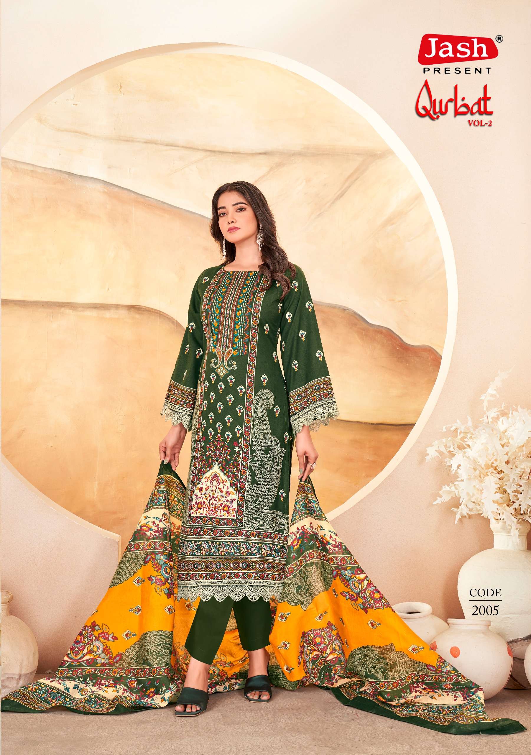 JASH QURBAT VOL 2 COTTON DIGITAL PRINTS SALWAR SUIT