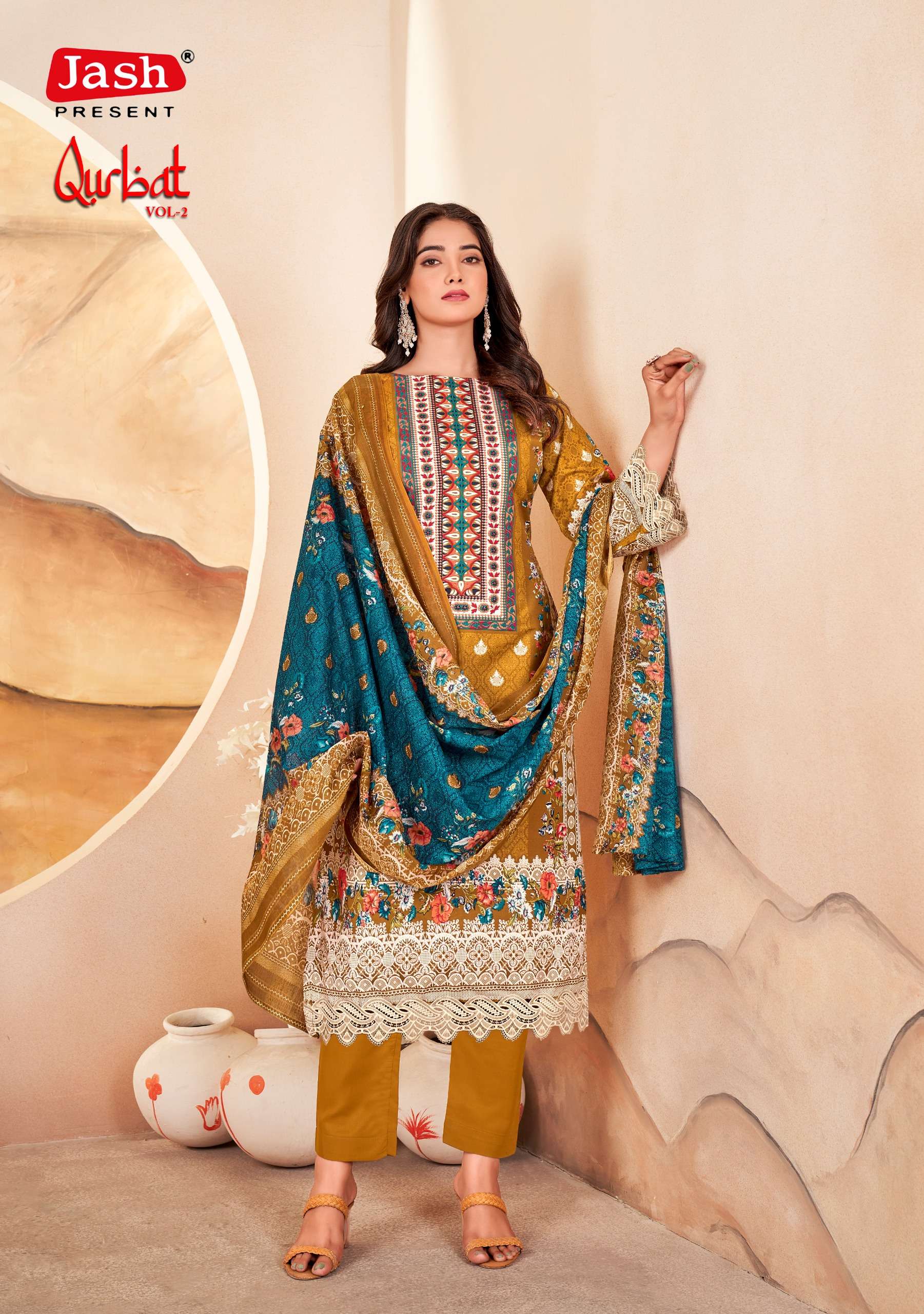 JASH QURBAT VOL 2 COTTON DIGITAL PRINTS SALWAR SUIT
