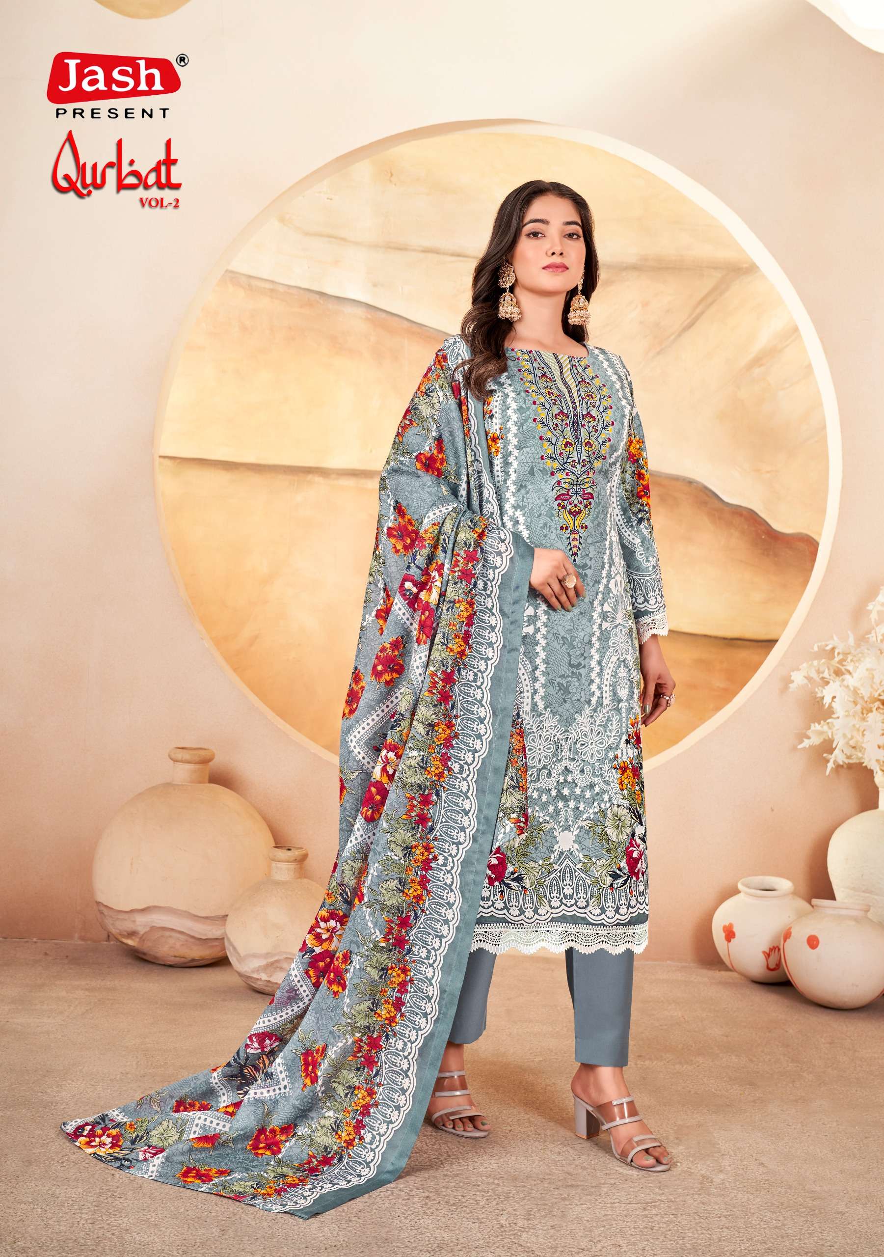 JASH QURBAT VOL 2 COTTON DIGITAL PRINTS SALWAR SUIT