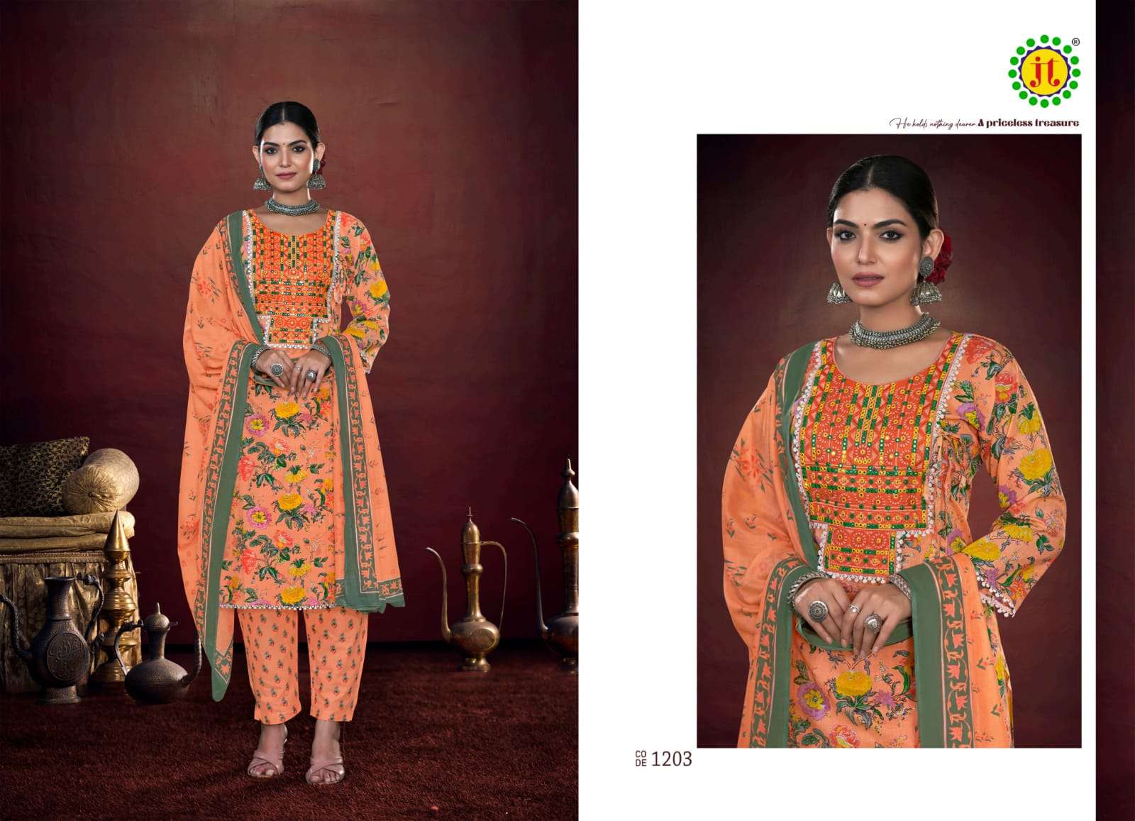JT AAKANSHA VOL 12 LAWN COTTON PRINTED SALWAR SUIT
