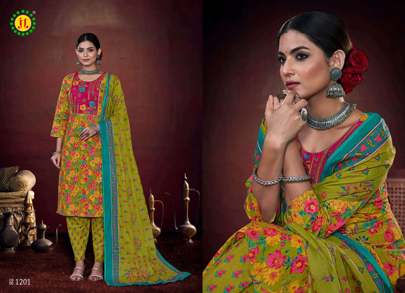 JT AAKANSHA VOL 12 LAWN COTTON PRINTED SALWAR SUIT