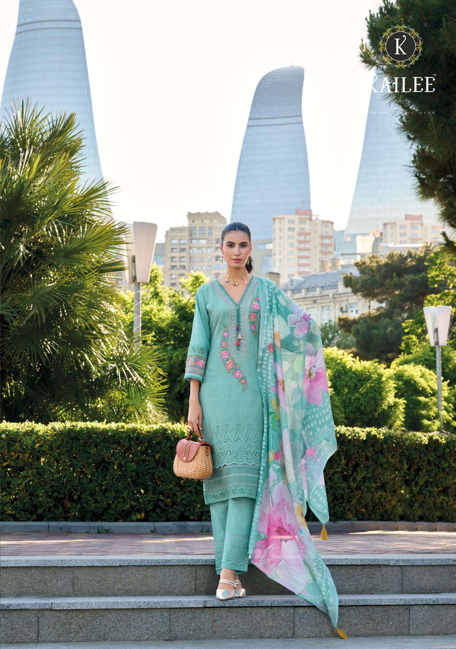 KAILEE FASHION SUFFY CHIKANAKARI  COTTON FANCY DESIGNER LADIES SUIT