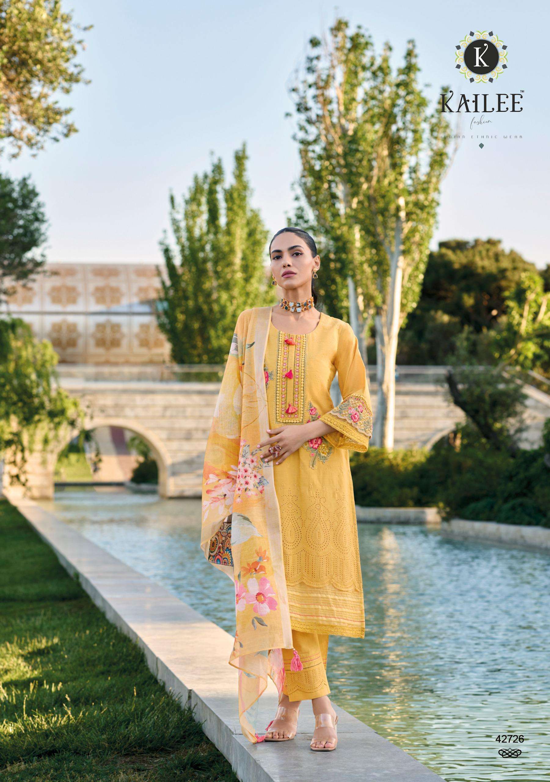 KAILEE FASHION SUFFY CHIKANAKARI  COTTON FANCY DESIGNER LADIES SUIT