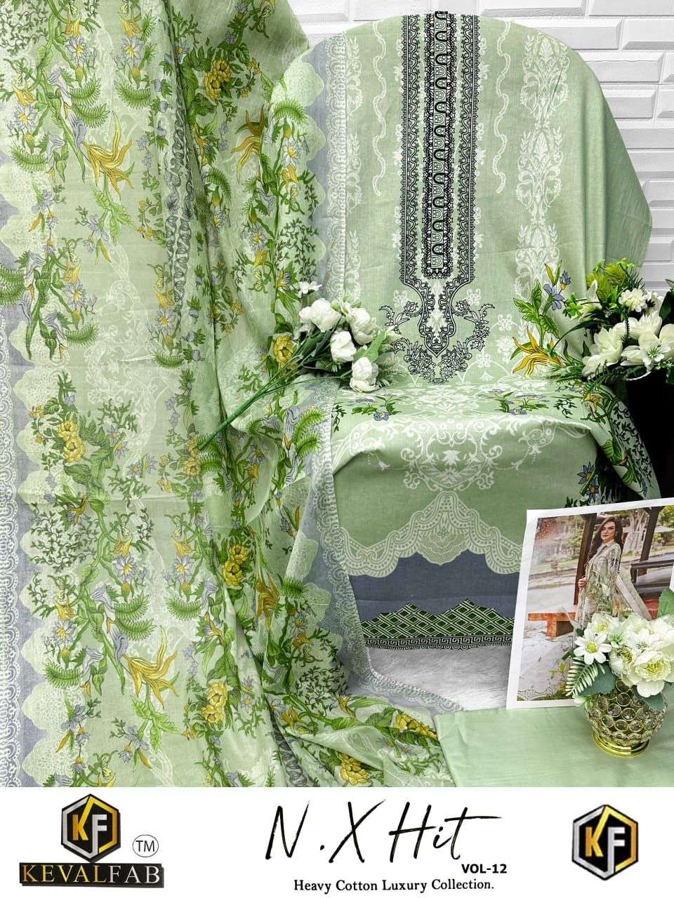 KEVAL FAB K KASHA NX HIT VOL 12 COTTON DIGITAL PRINT SALWAR SUIT