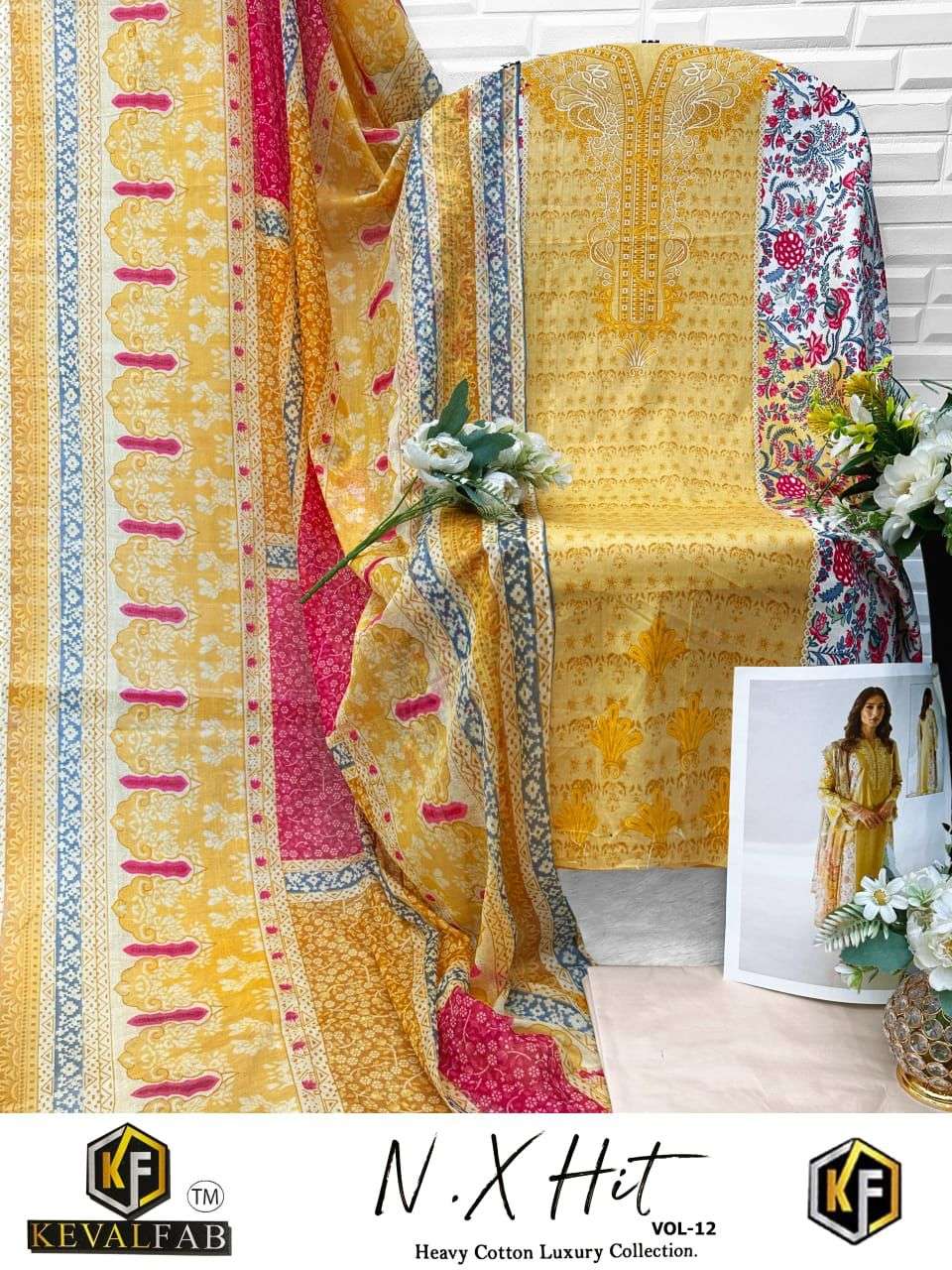 KEVAL FAB K KASHA NX HIT VOL 12 COTTON DIGITAL PRINT SALWAR SUIT