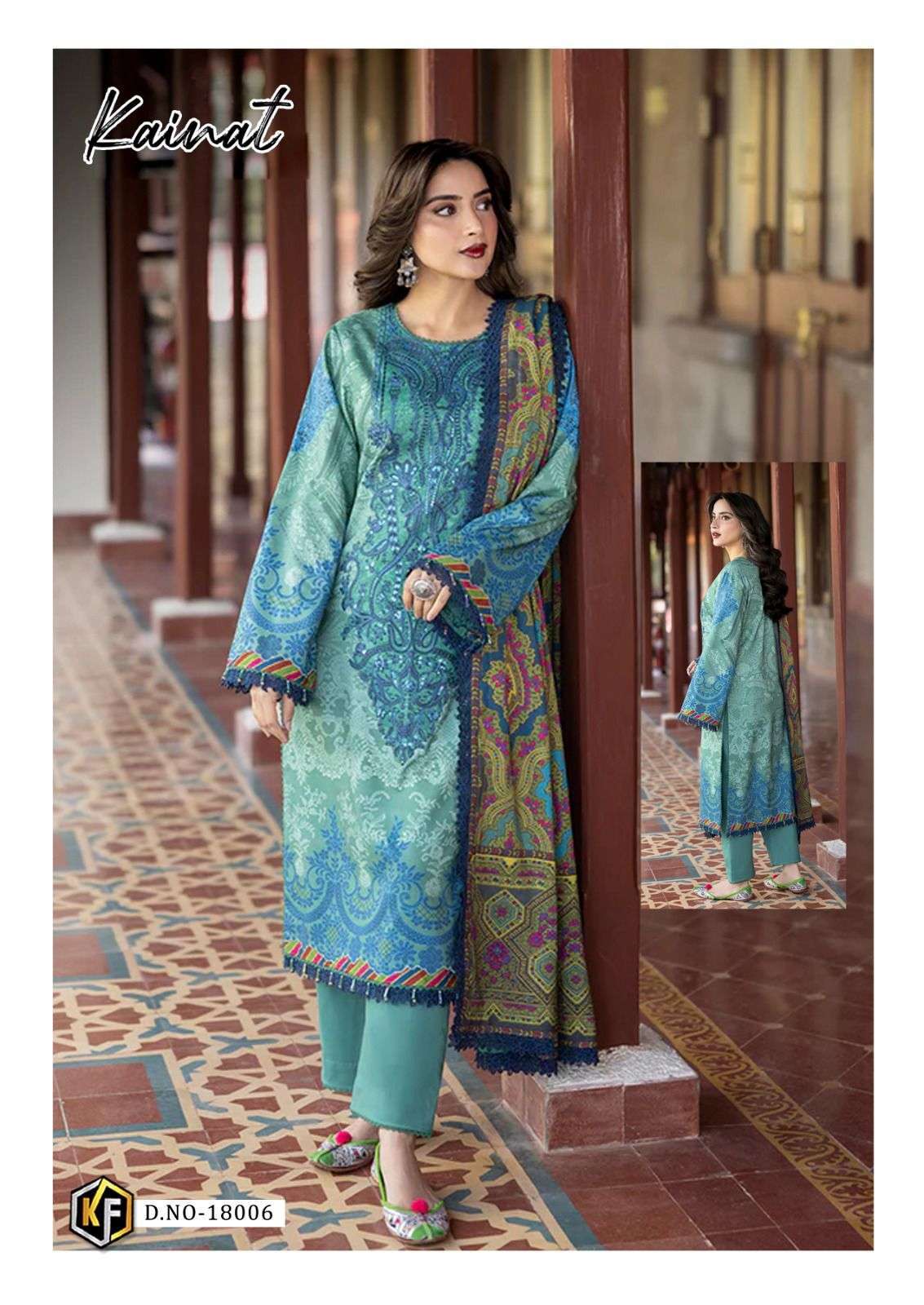 KEVAL FAB KAINAT VOL 18 LAWN COTTON DIGITAL PRINT SALWAR SUIT