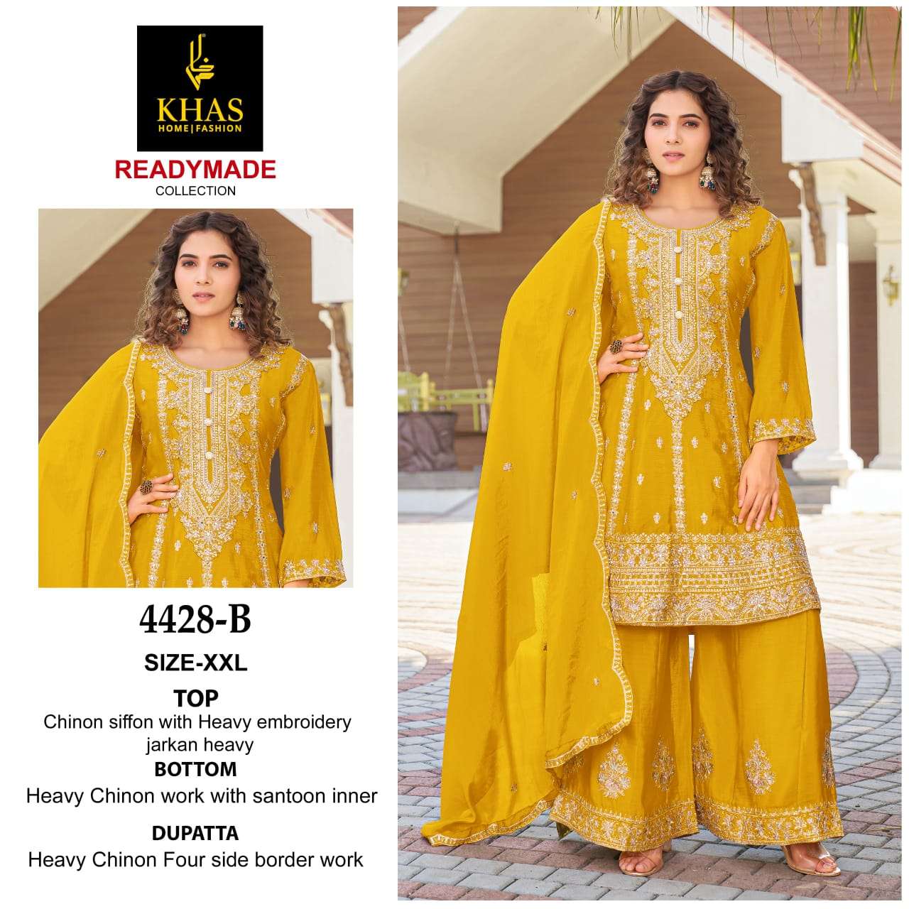 KHAS FASHION D NO 4428 HEAVY EMBROIDERED READY MADE PAKISTANI SUIT