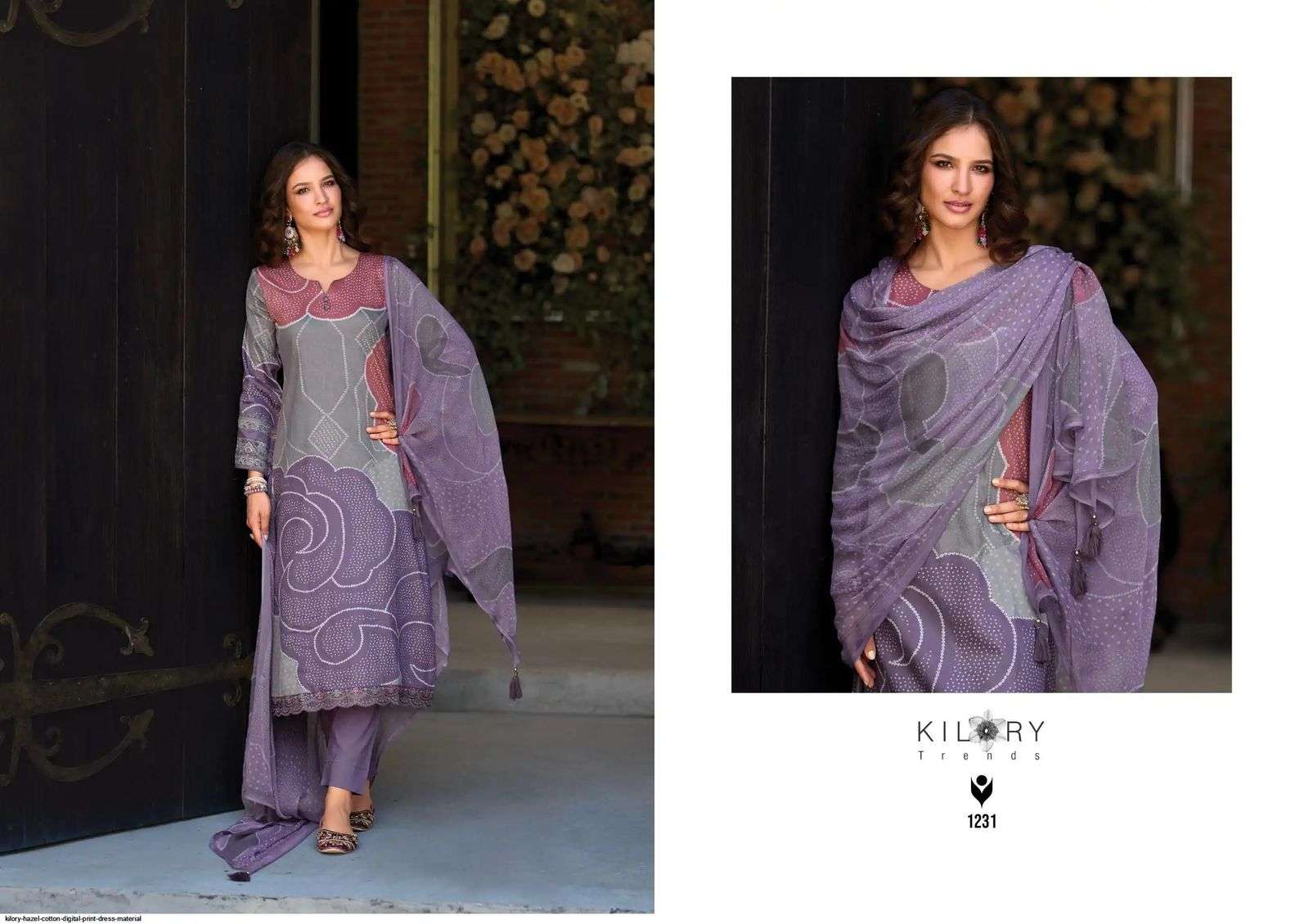 KILORY  TRENDS HAZEL JAM COTTON DIGITAL PRINT WITH FANCY EMBROIDERY WORK SUIT