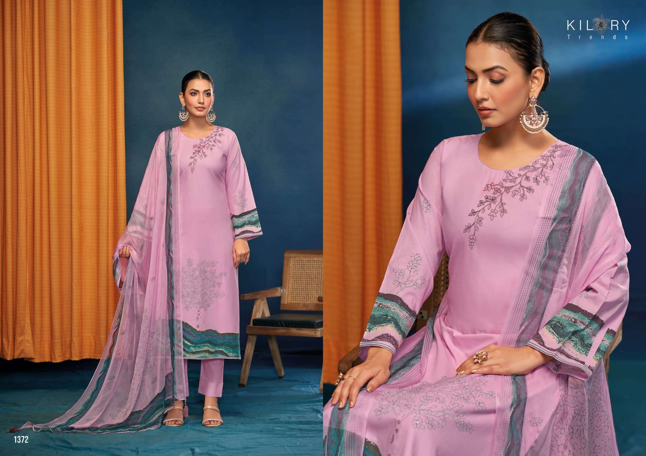 KILORY TRENDS ROYAL TOUCH LAWN COTTON FANCY WORK SUIT
