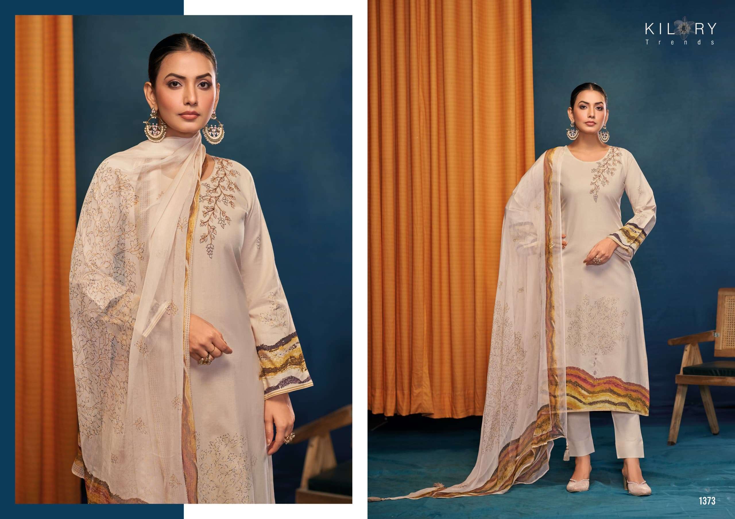KILORY TRENDS ROYAL TOUCH LAWN COTTON FANCY WORK SUIT